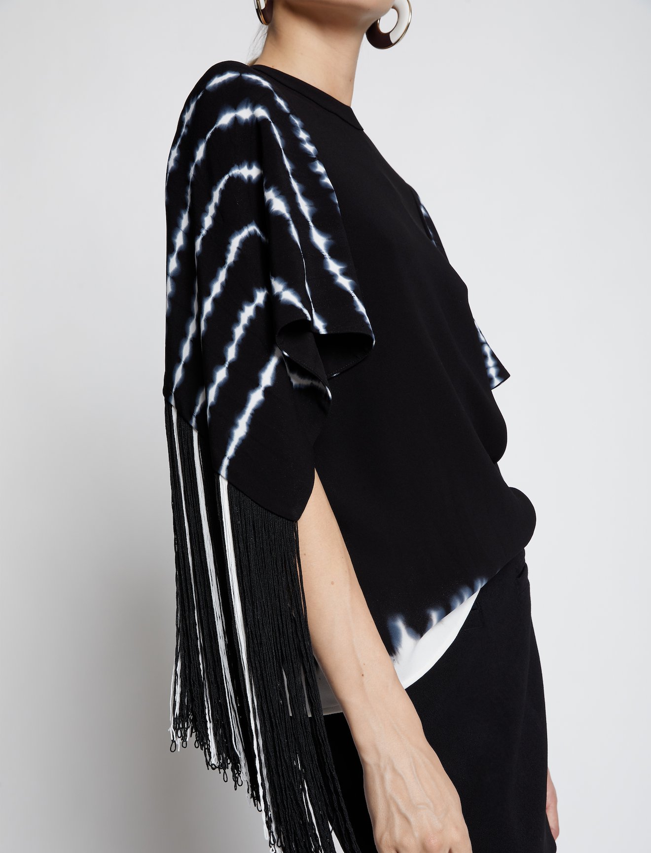 Tie Dye Fringe Sleeve Top #3