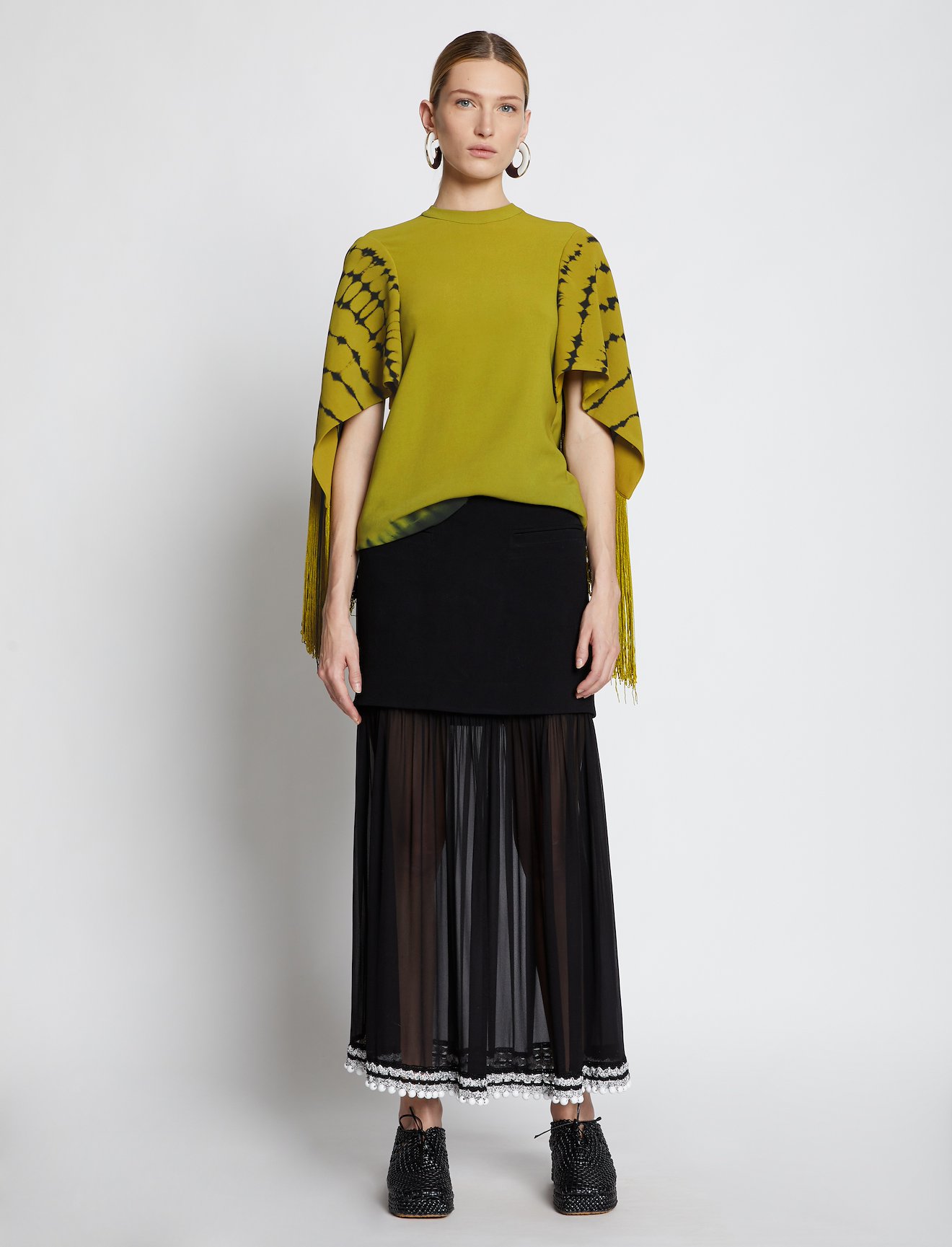 Tie Dye Fringe Sleeve Top #1
