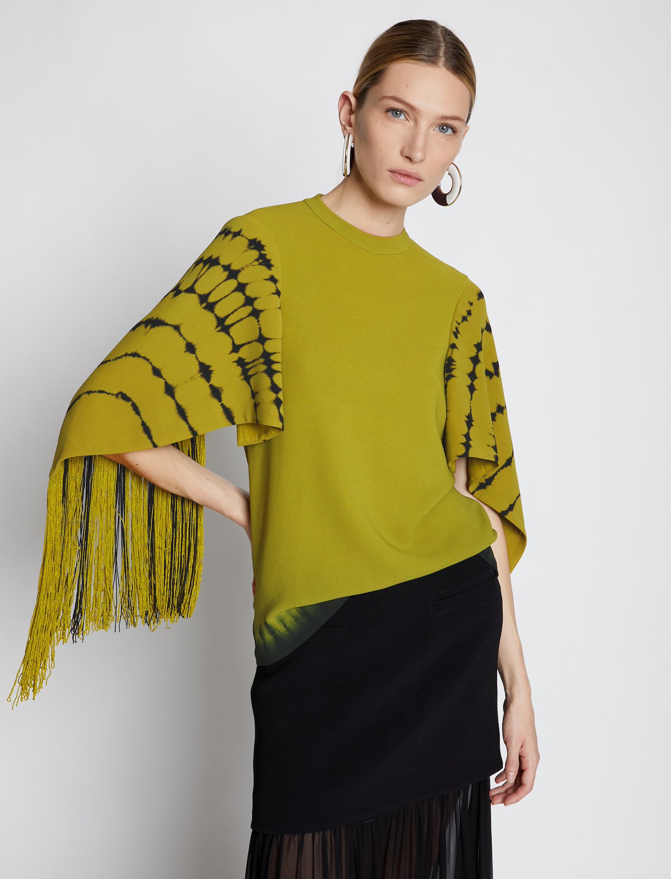 Tie Dye Fringe Sleeve Top #4
