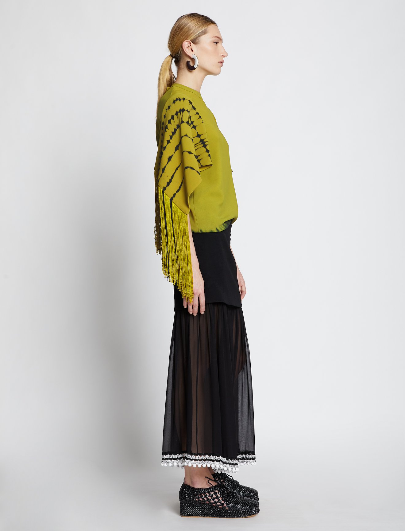 Tie Dye Fringe Sleeve Top #2