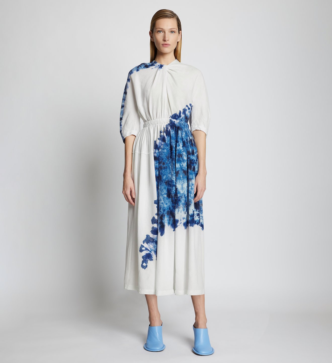 Tie Dye Linen Viscose Dress
