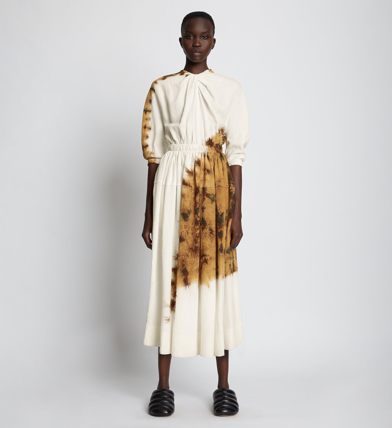 Tie Dye Linen Viscose Dress