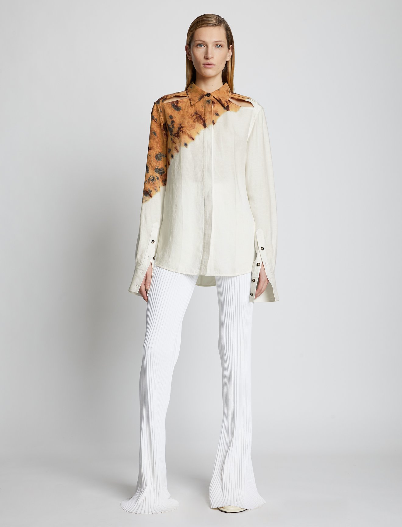 Tie Dye Linen Viscose Shirt #1