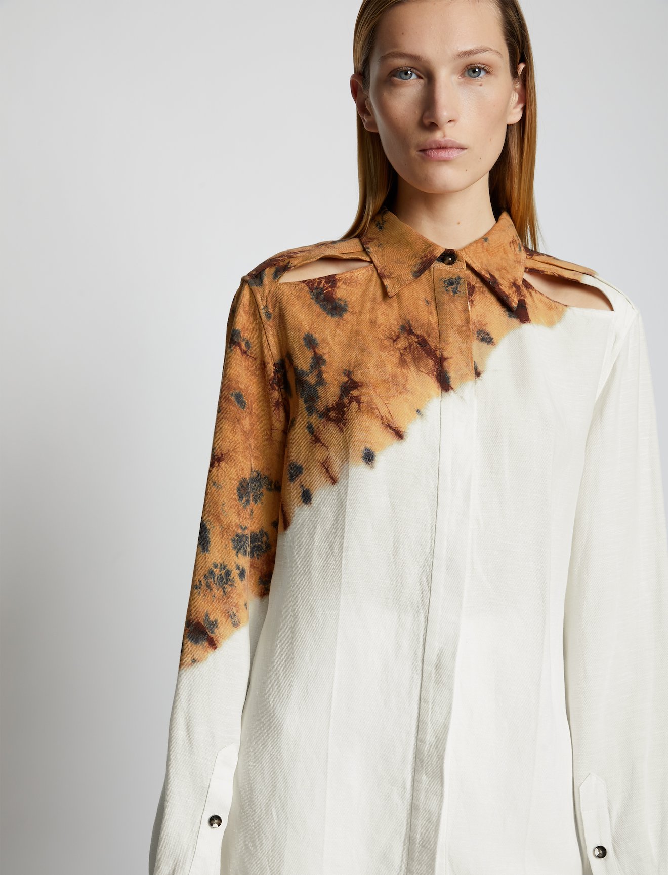 Tie Dye Linen Viscose Shirt #3