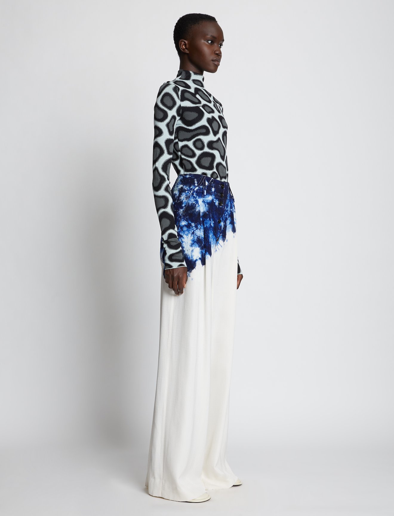 Tie Dye Silk Viscose Pants #1