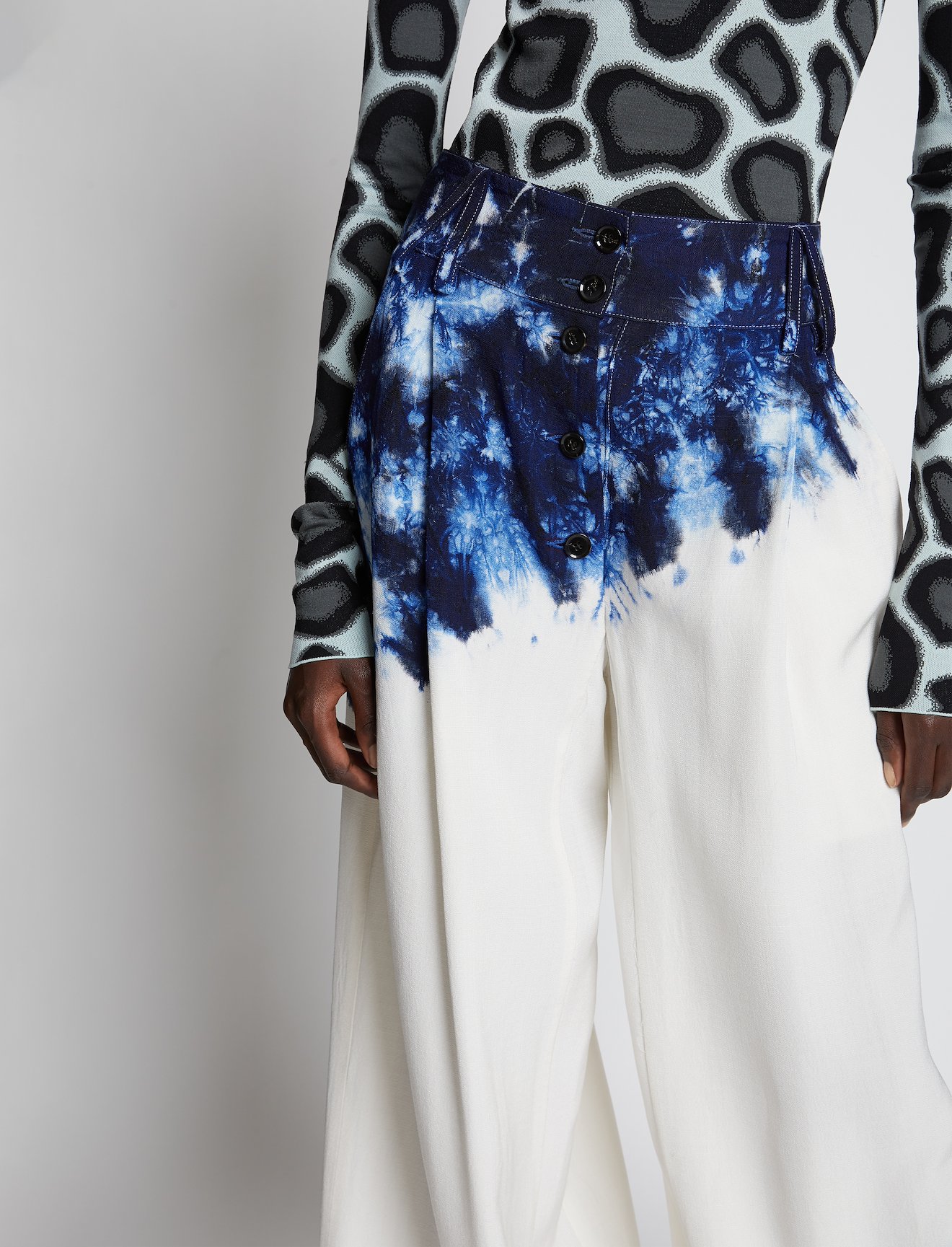 Tie Dye Silk Viscose Pants #3