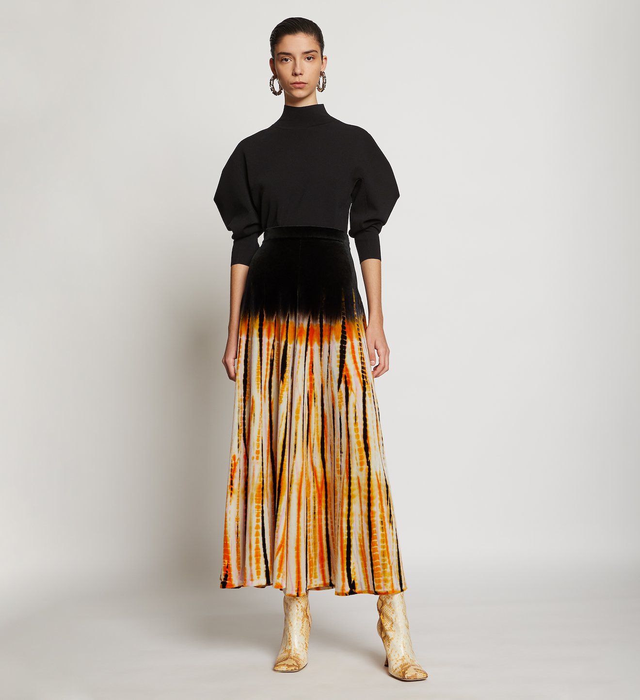 Tie Dye Velvet Skirt