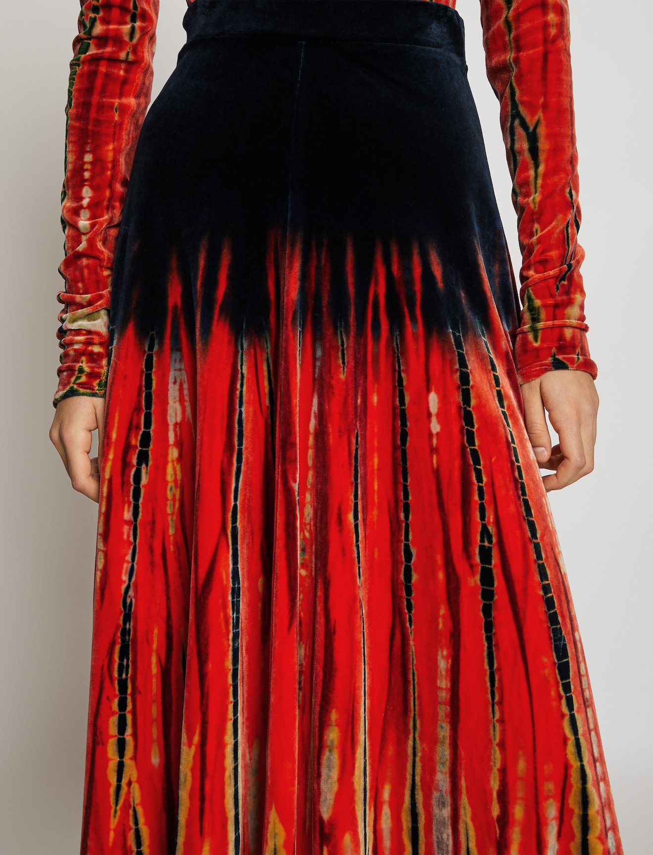 Tie Dye Velvet Skirt #3
