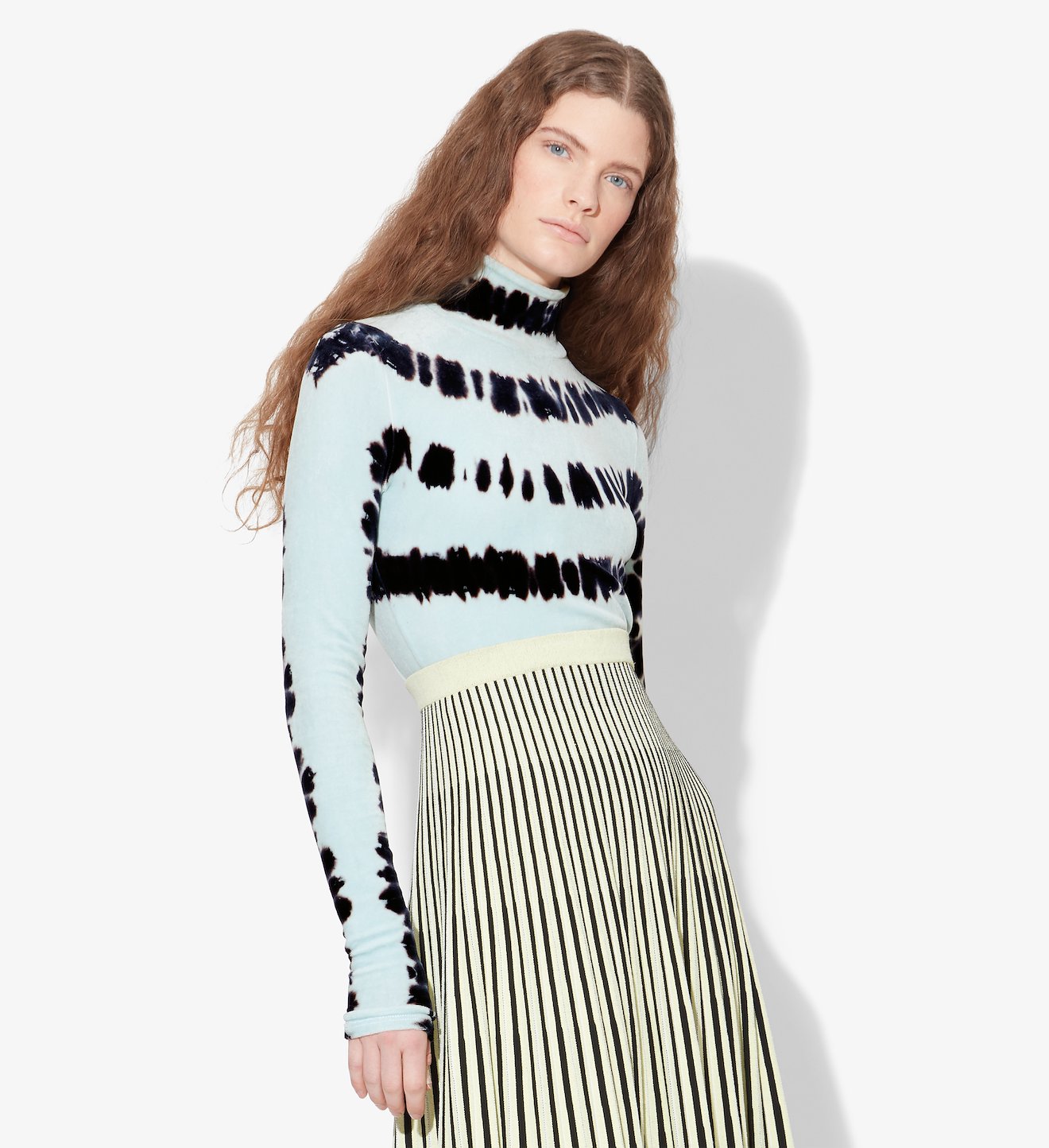 Tie Dye Velvet Turtleneck