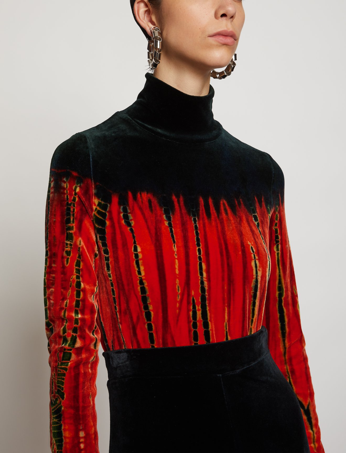 Tie Dye Velvet Turtleneck #3