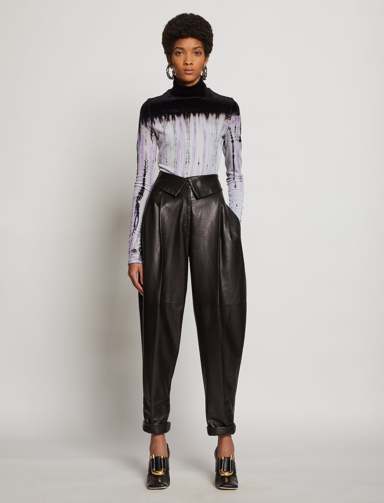 Tie Dye Velvet Turtleneck #1