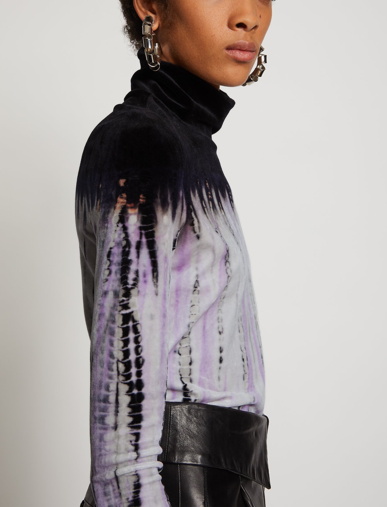 Tie Dye Velvet Turtleneck #3