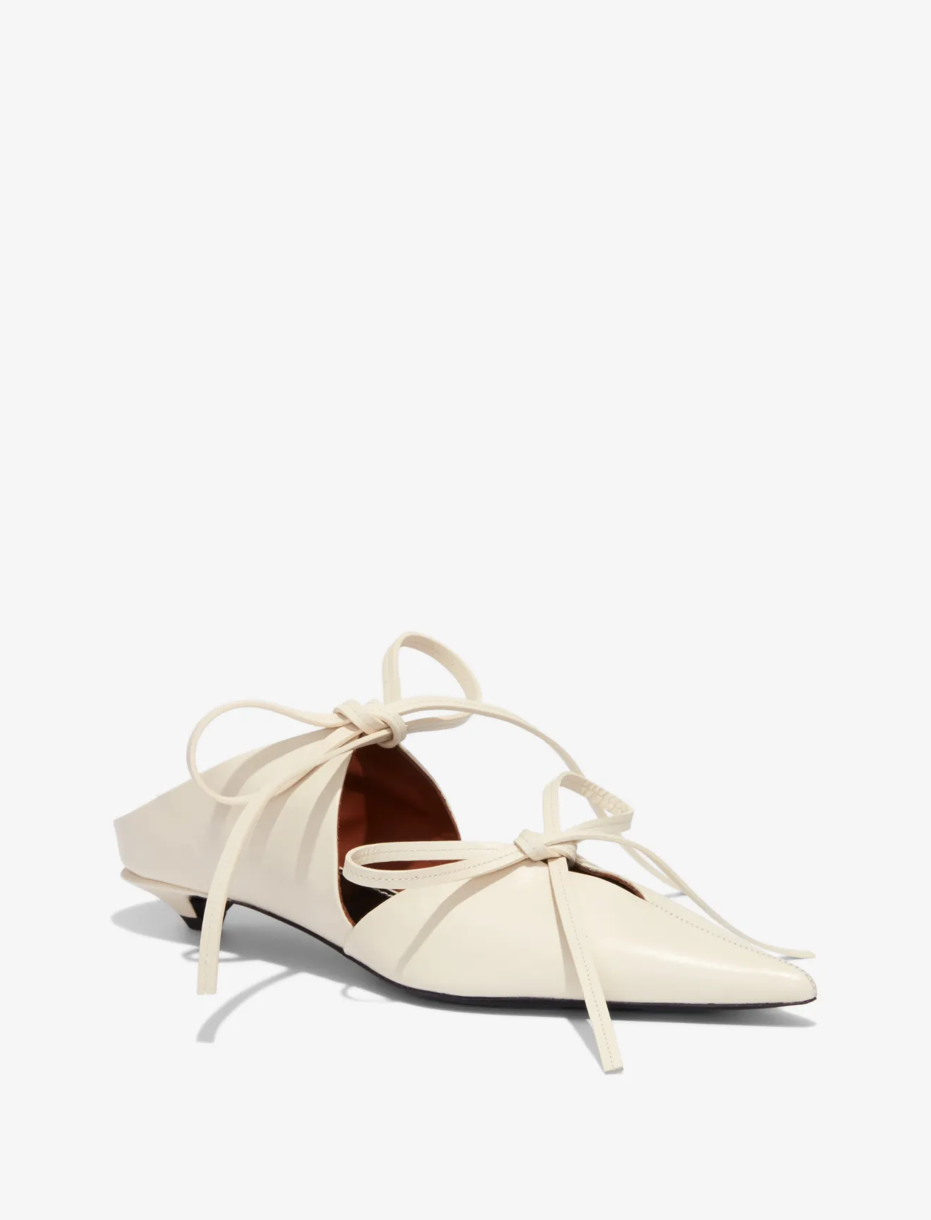 white kitten mules