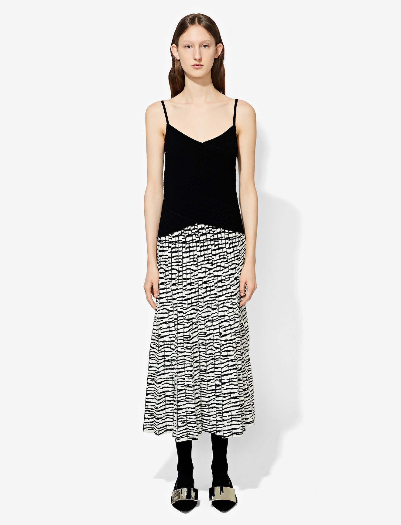 Tiger Jacquard Cami Knit Dress #1