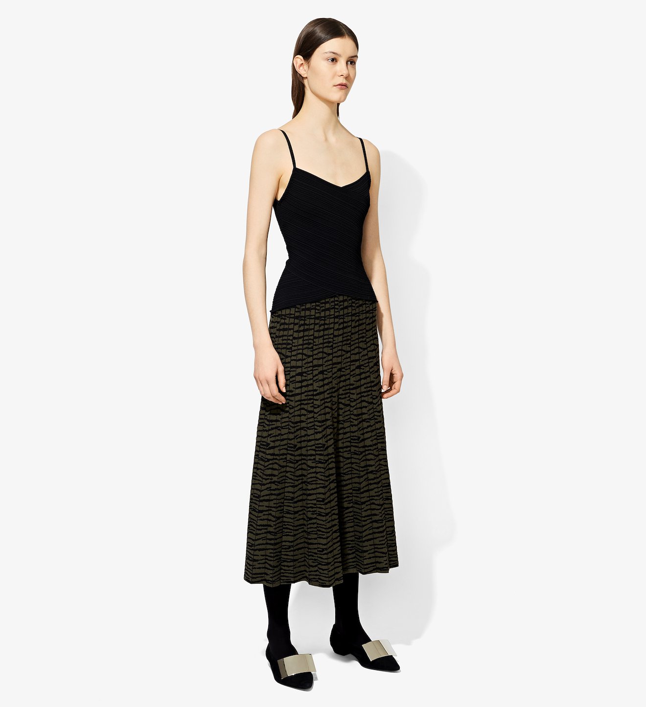 Tiger Jacquard Cami Knit Dress