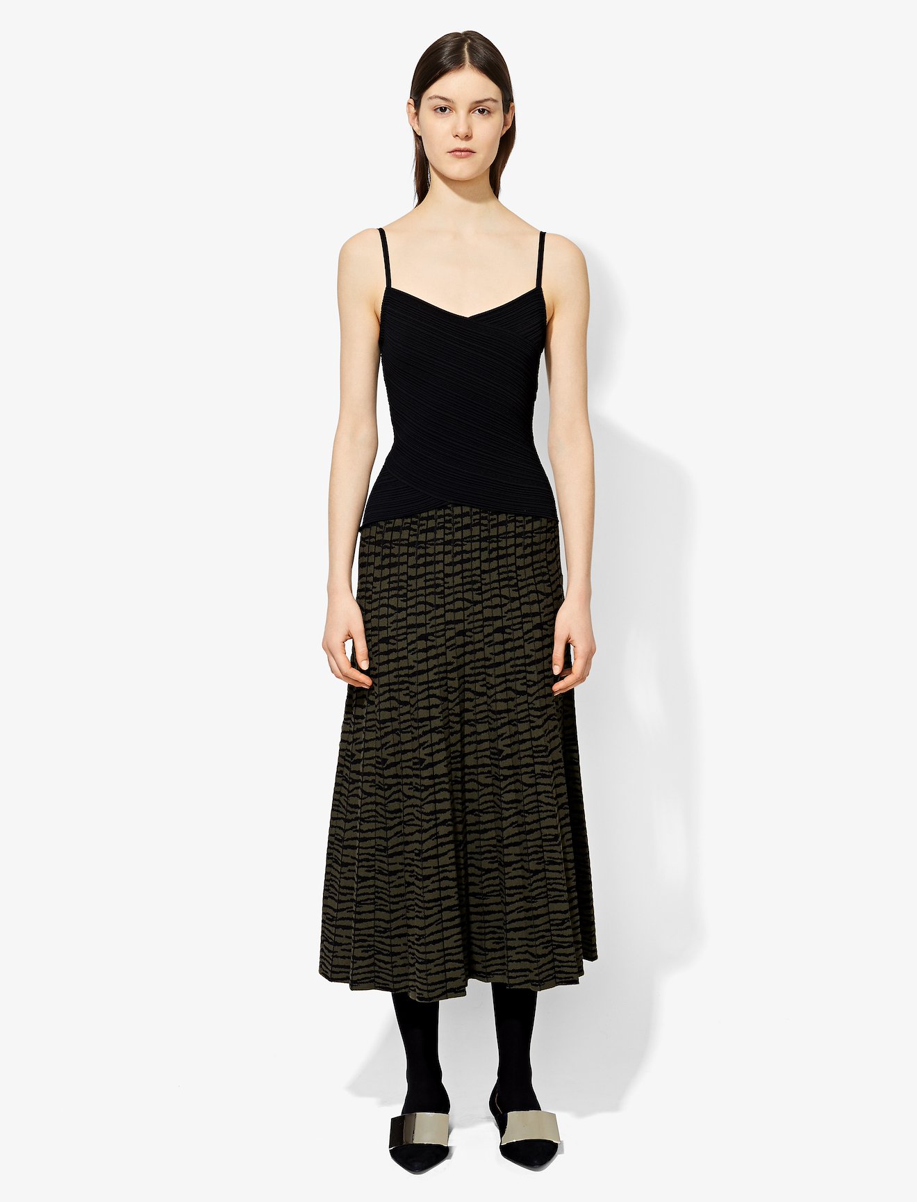 Tiger Jacquard Cami Knit Dress #1