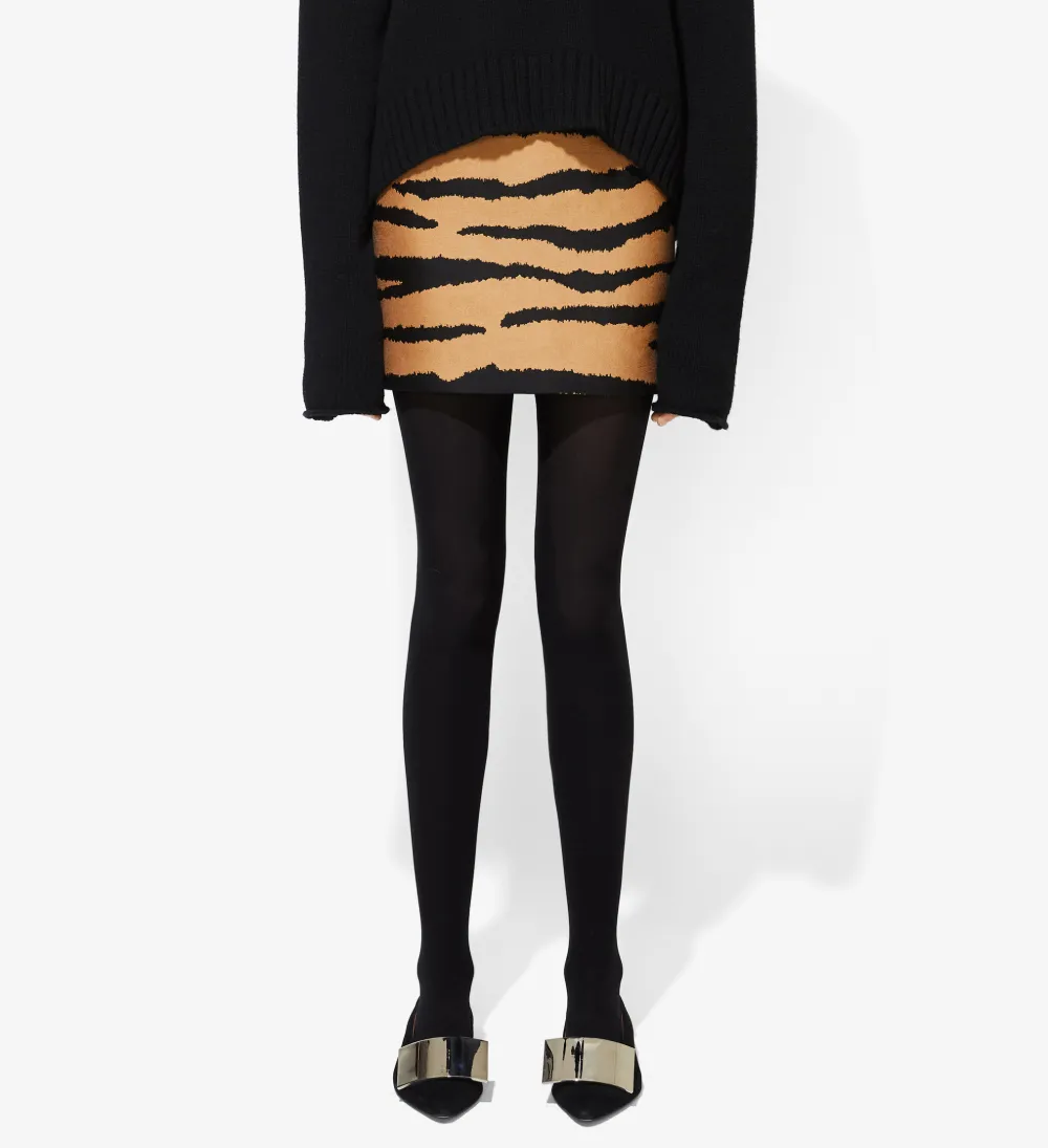 Tiger Jacquard Mini Skirt