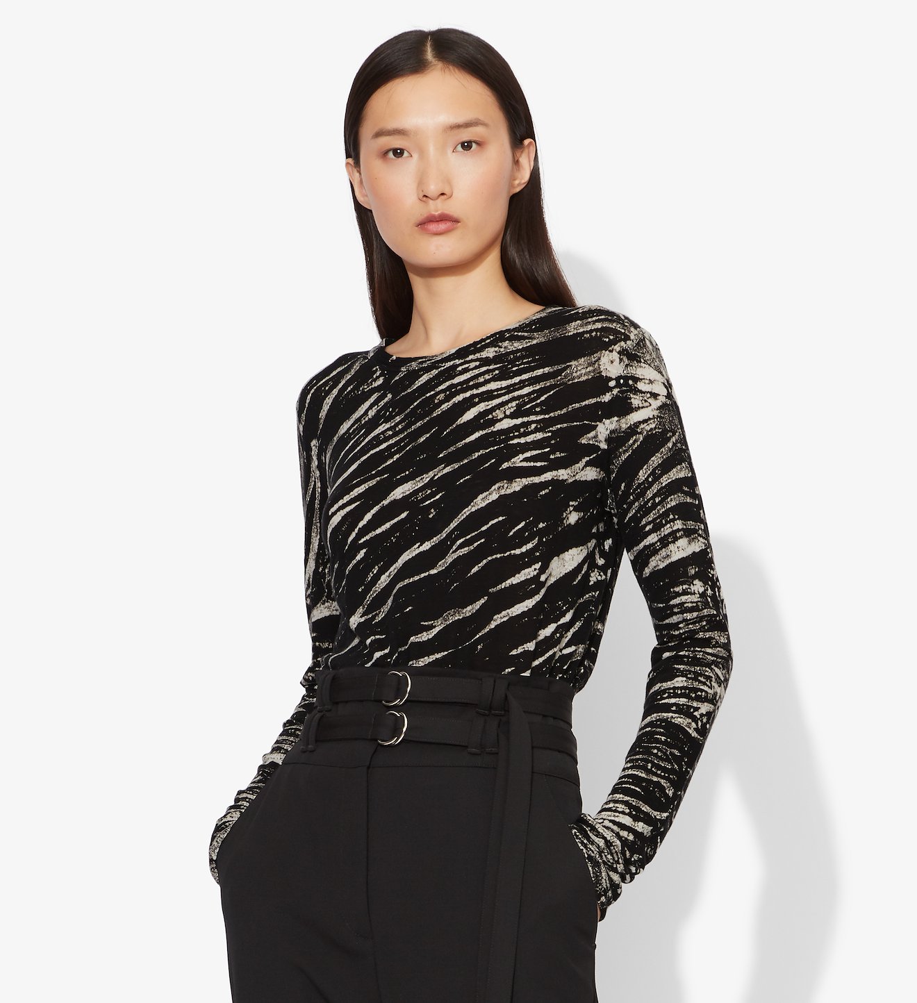 Tiger Print Long Sleeve T-Shirt