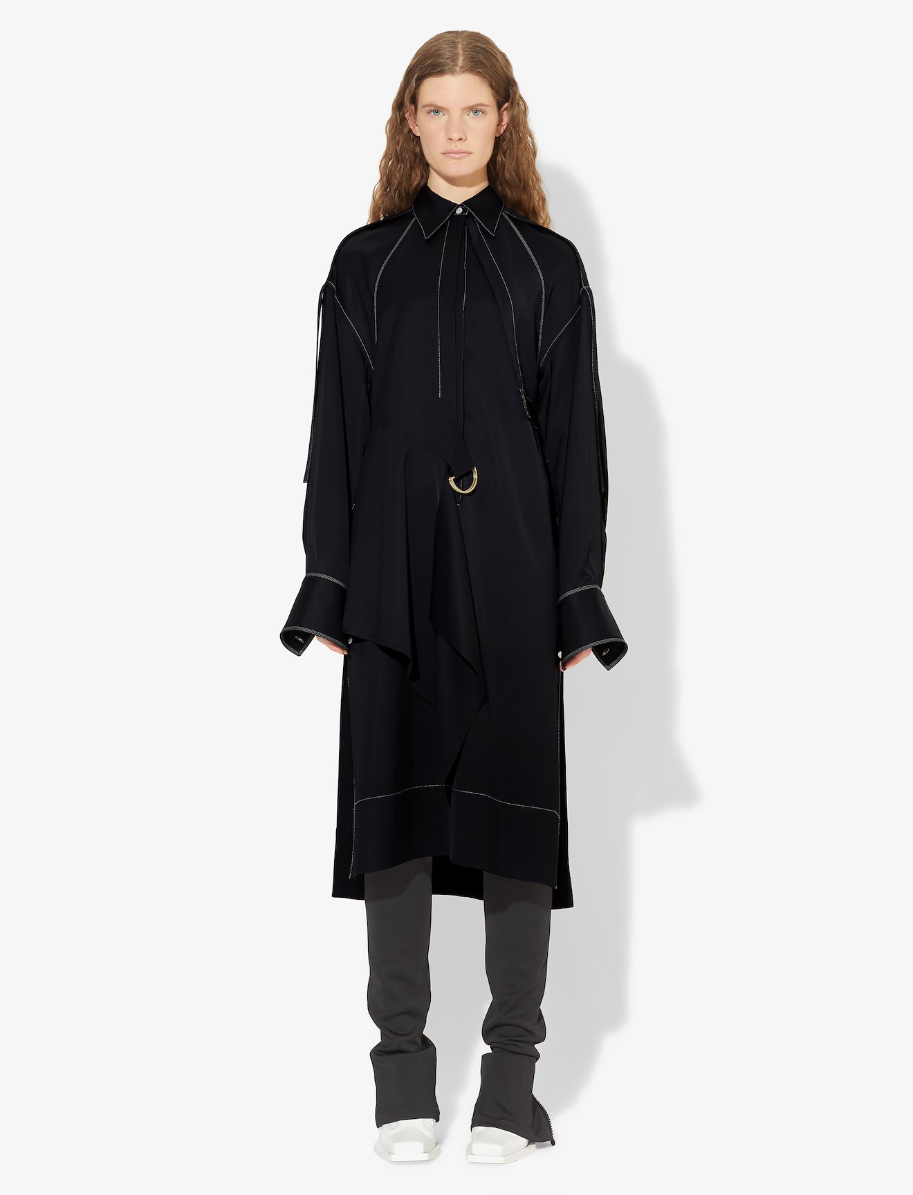 Topstitched Shirt Dress #1