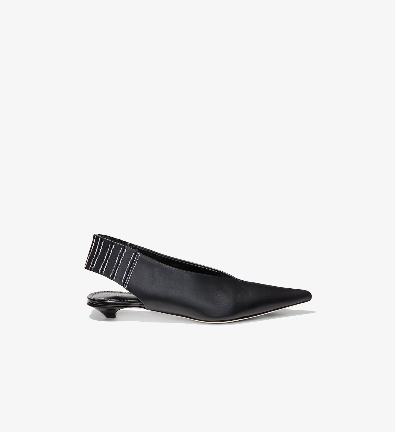 Topstitched Slingback Pumps