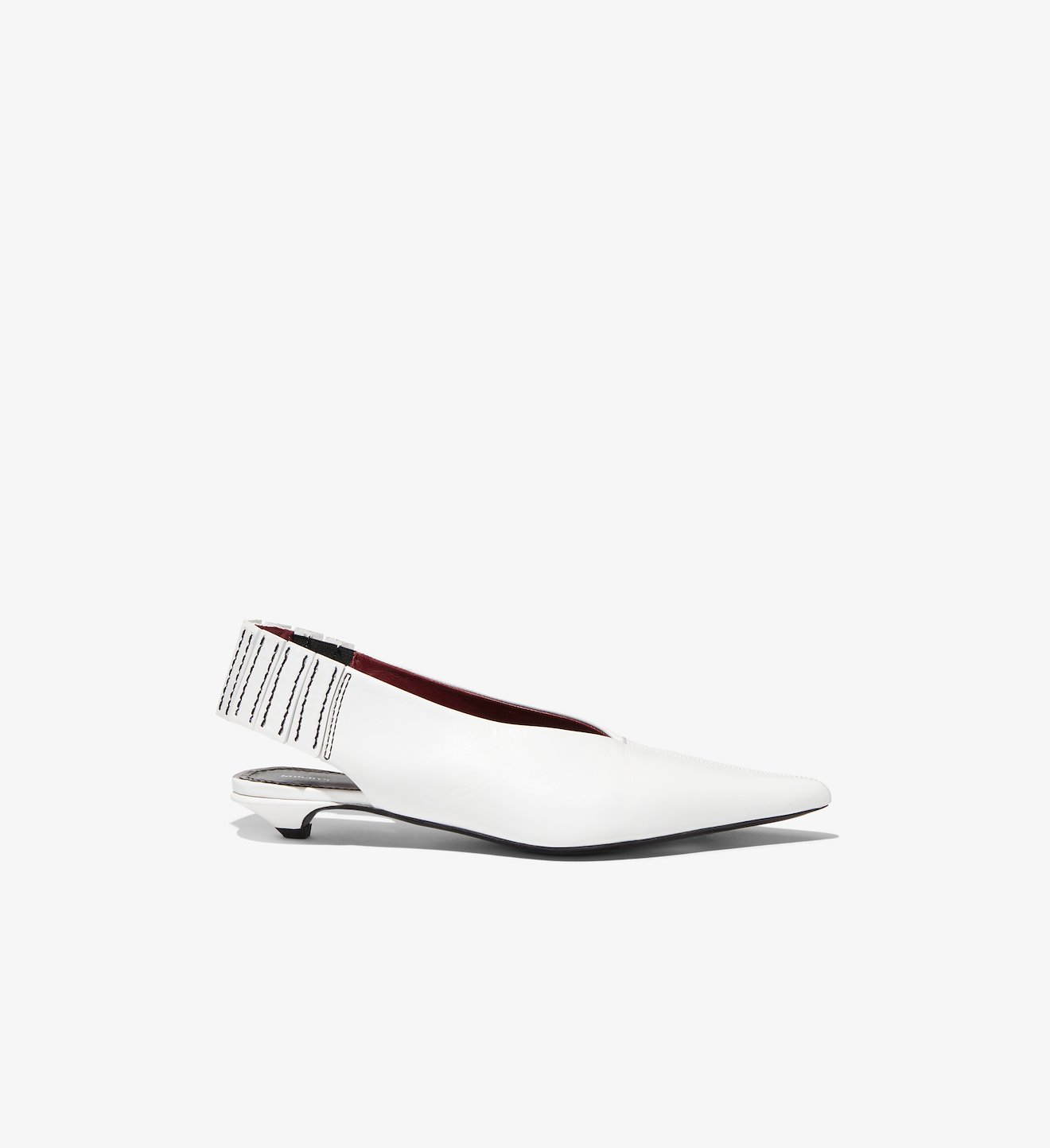 Topstitched Slingback Pumps