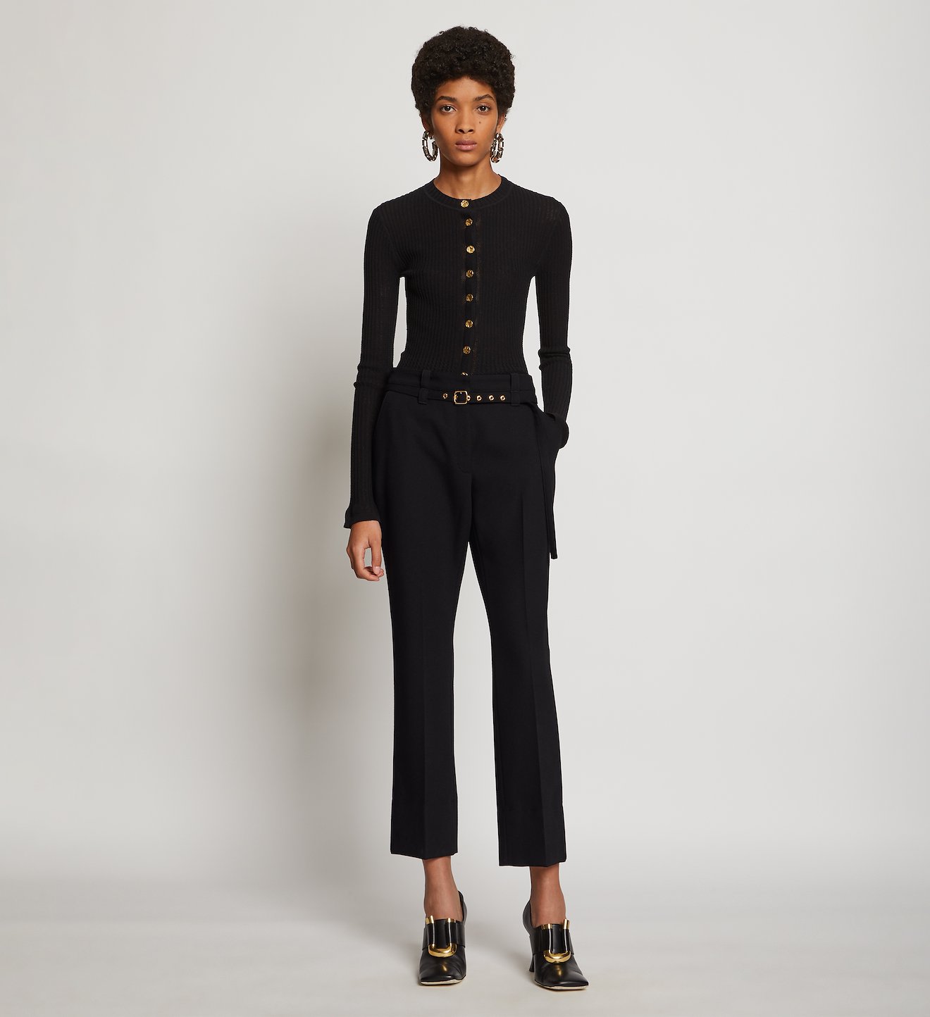 Tuxedo Suiting Belted Pants