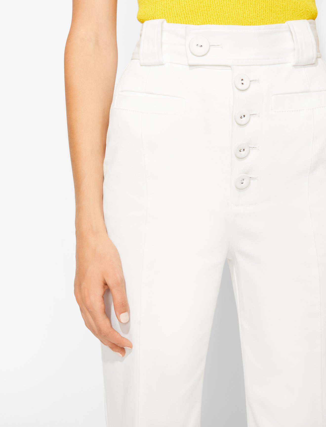 Twill High Waisted Pants #4