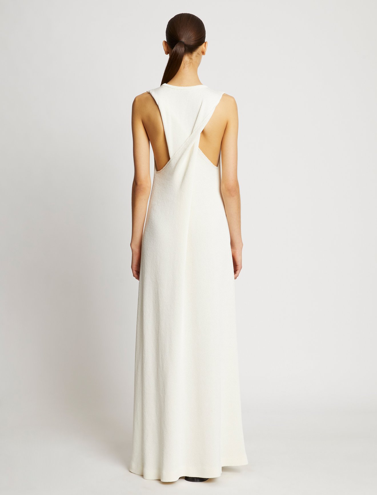 Twist Back Viscose Crepe Knit Dress #2