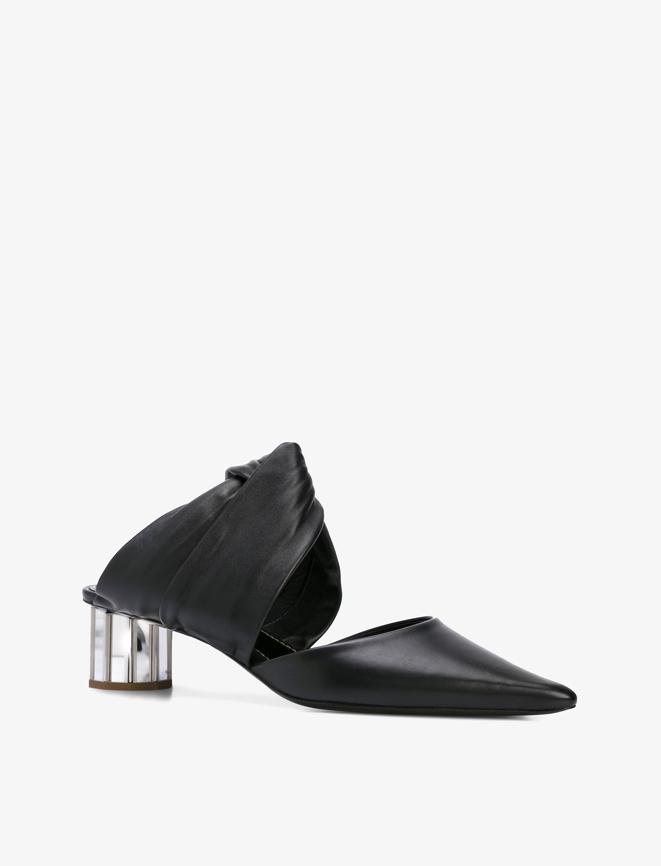 Twist Block Heel Mules #1