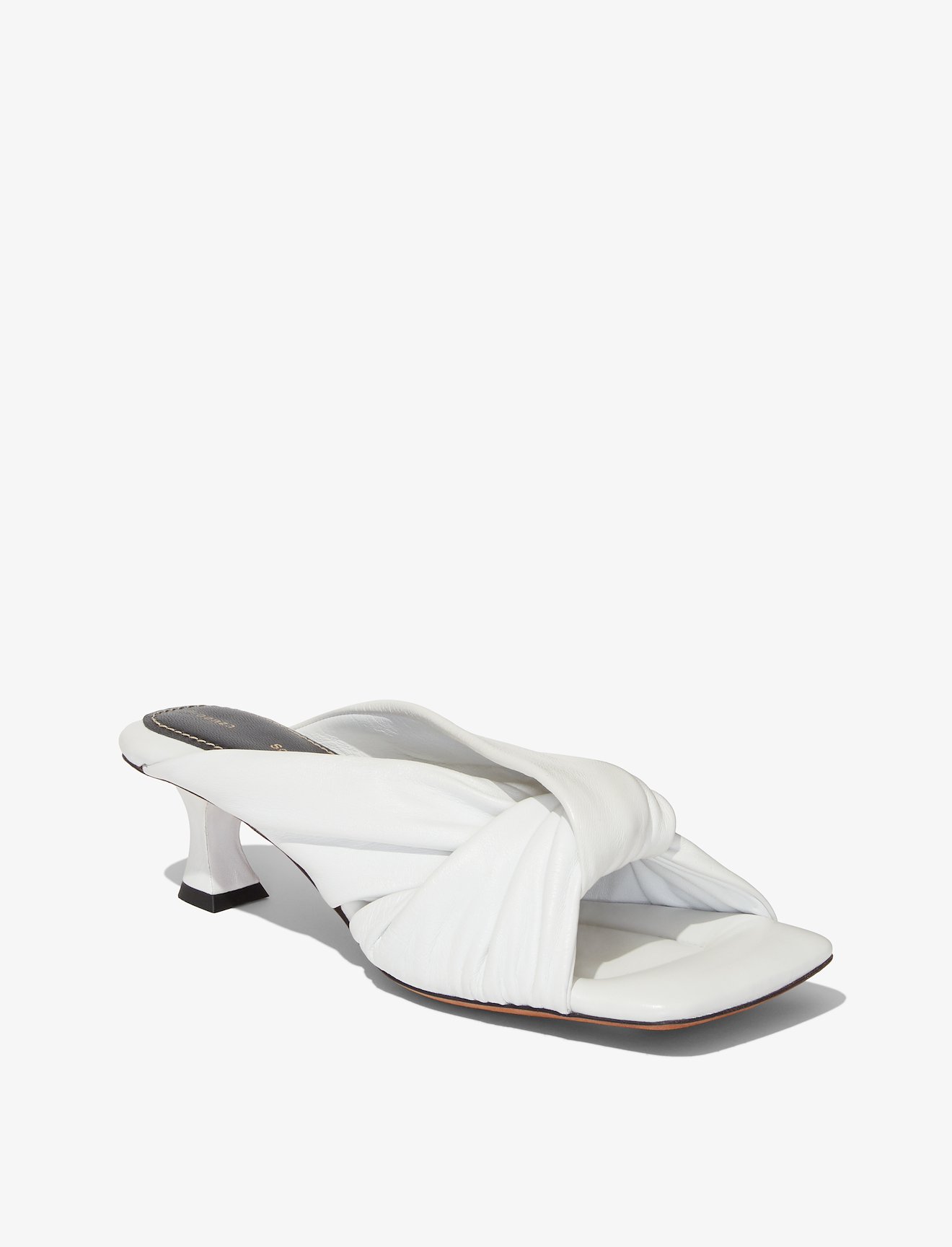 Twisted Scarf Mid Heel Sandals #1