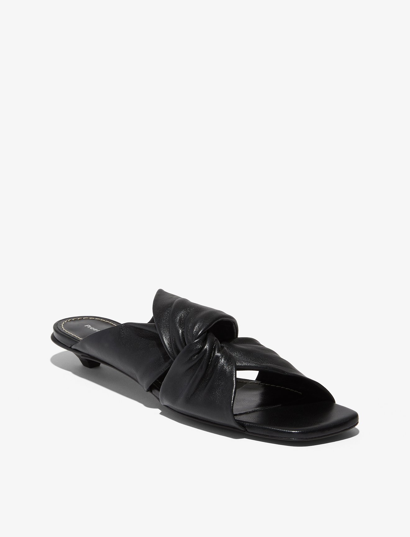 Twisted Square Toe Kitten Heel Sandals #1