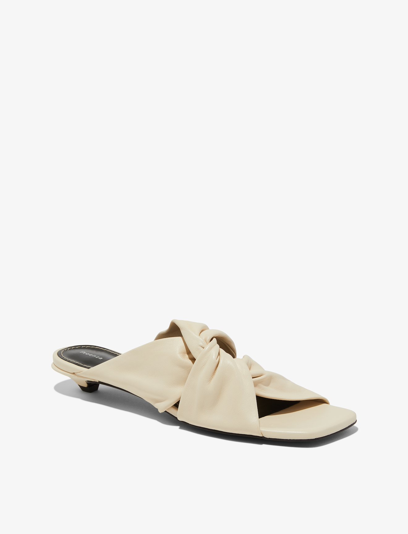 Twisted Square Toe Kitten Heel Sandals #1