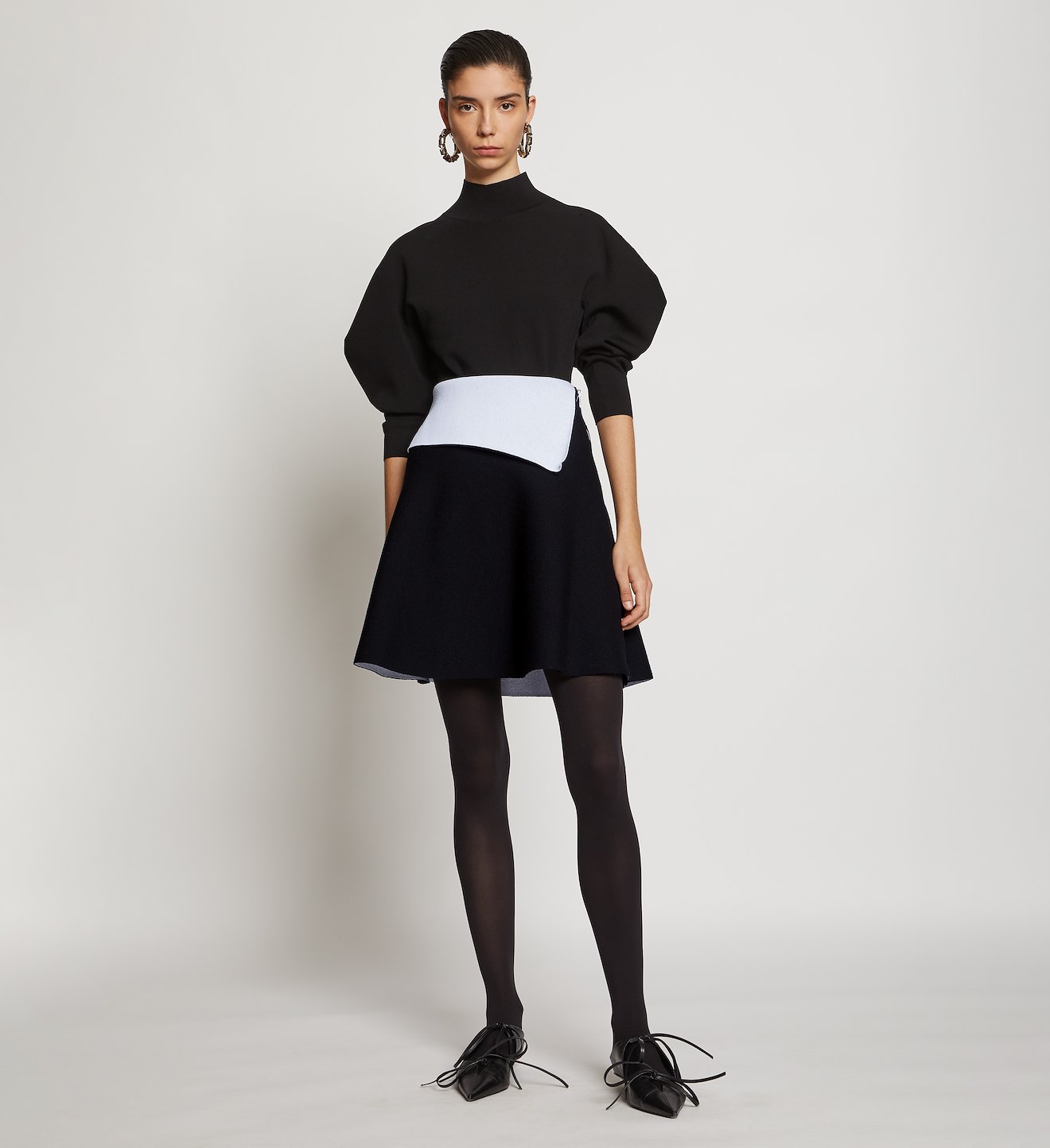 Two Tone Knit Skirt