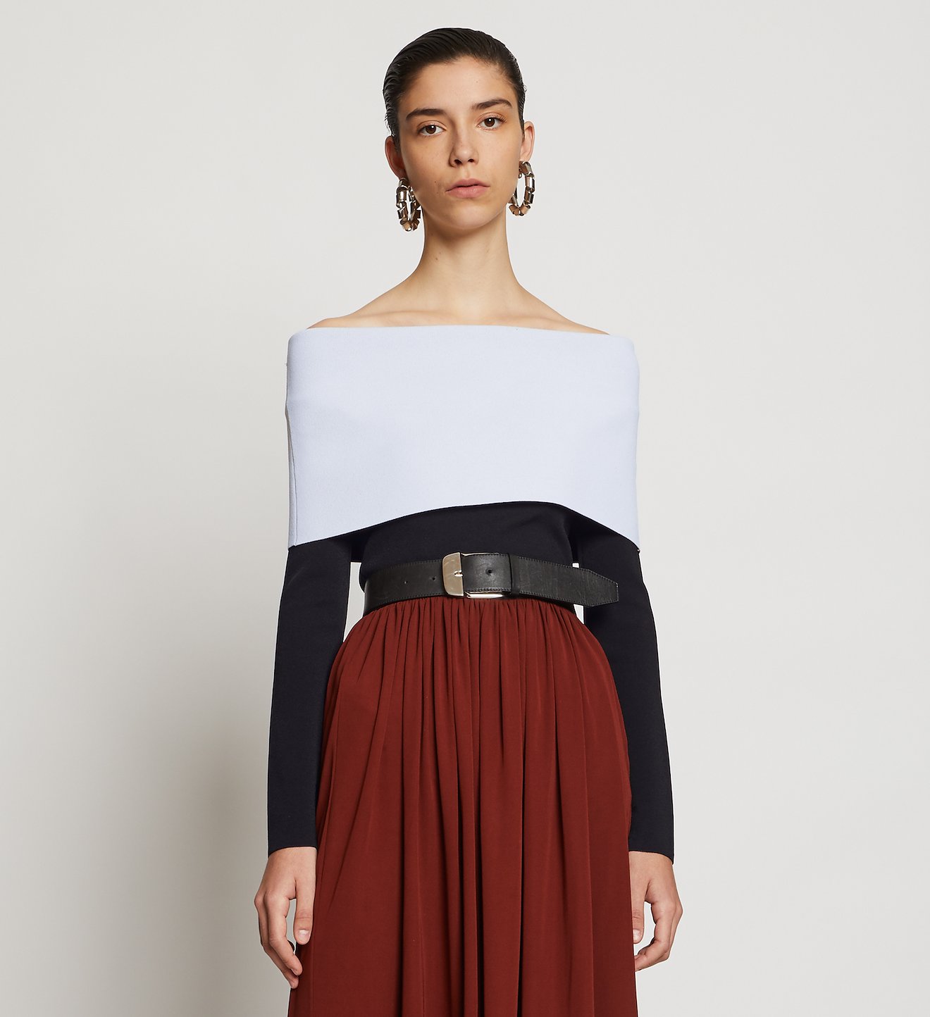 Two Tone Knit Top
