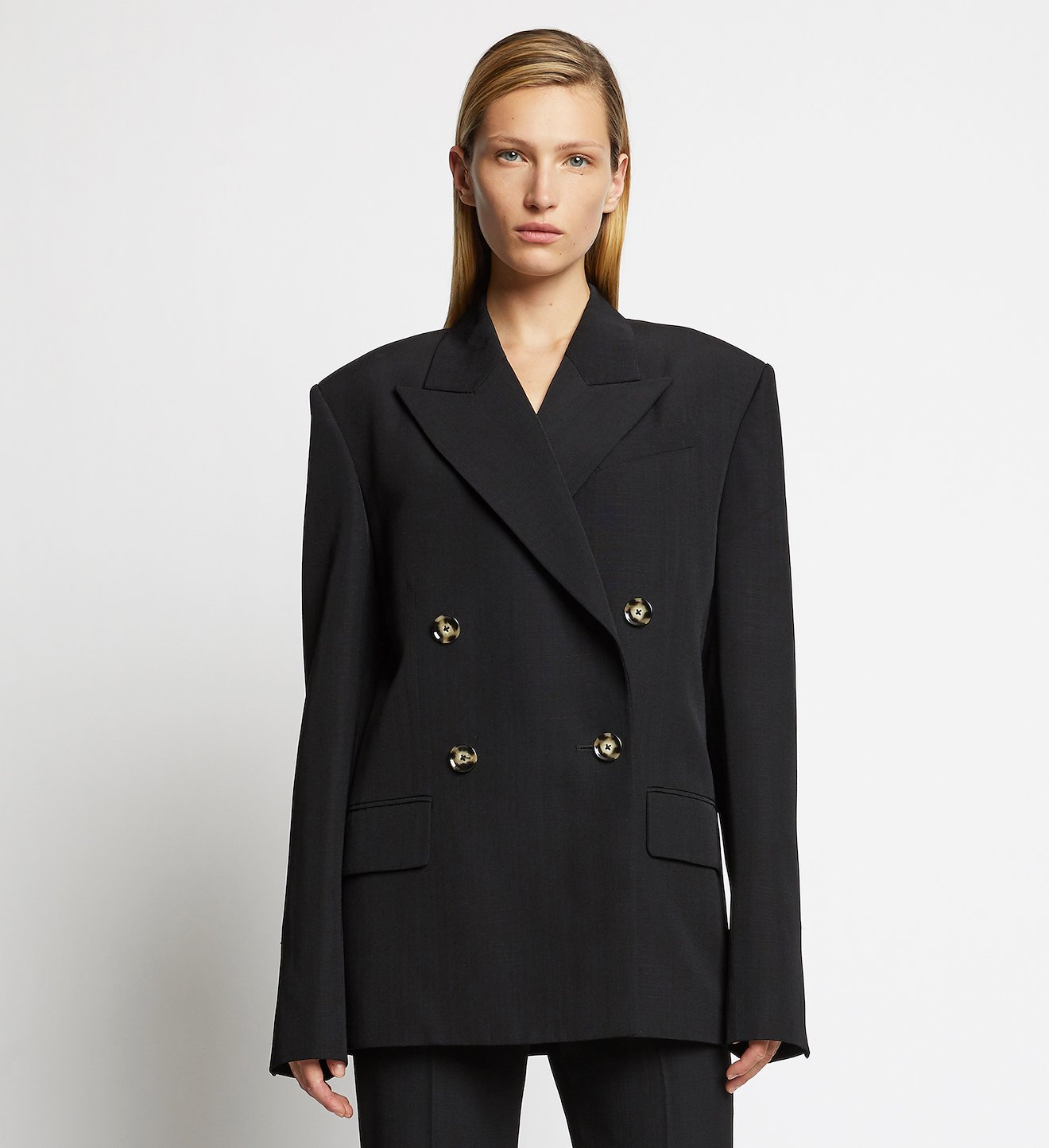 Viscose Silk Split Collar Blazer