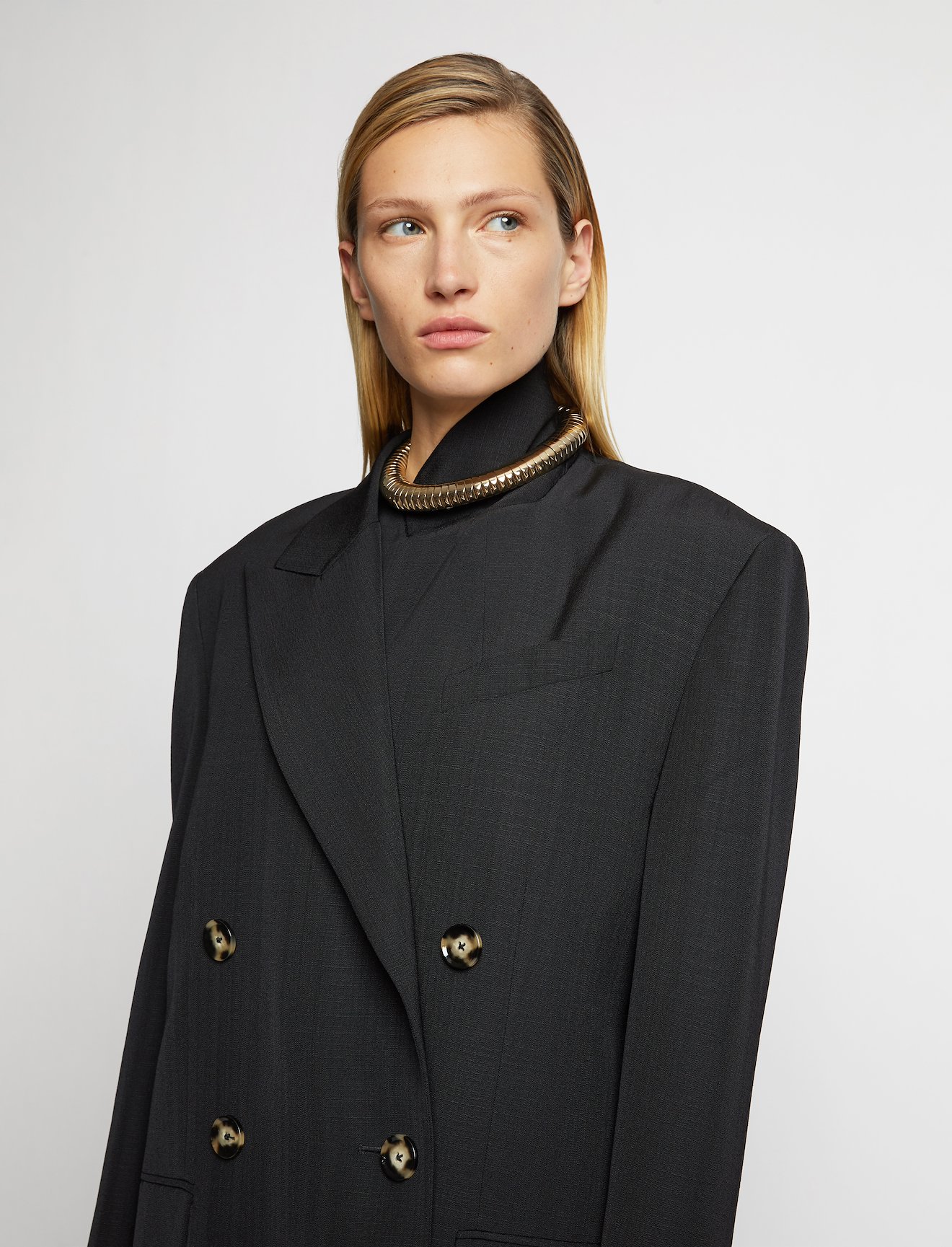 Viscose Silk Split Collar Blazer #3