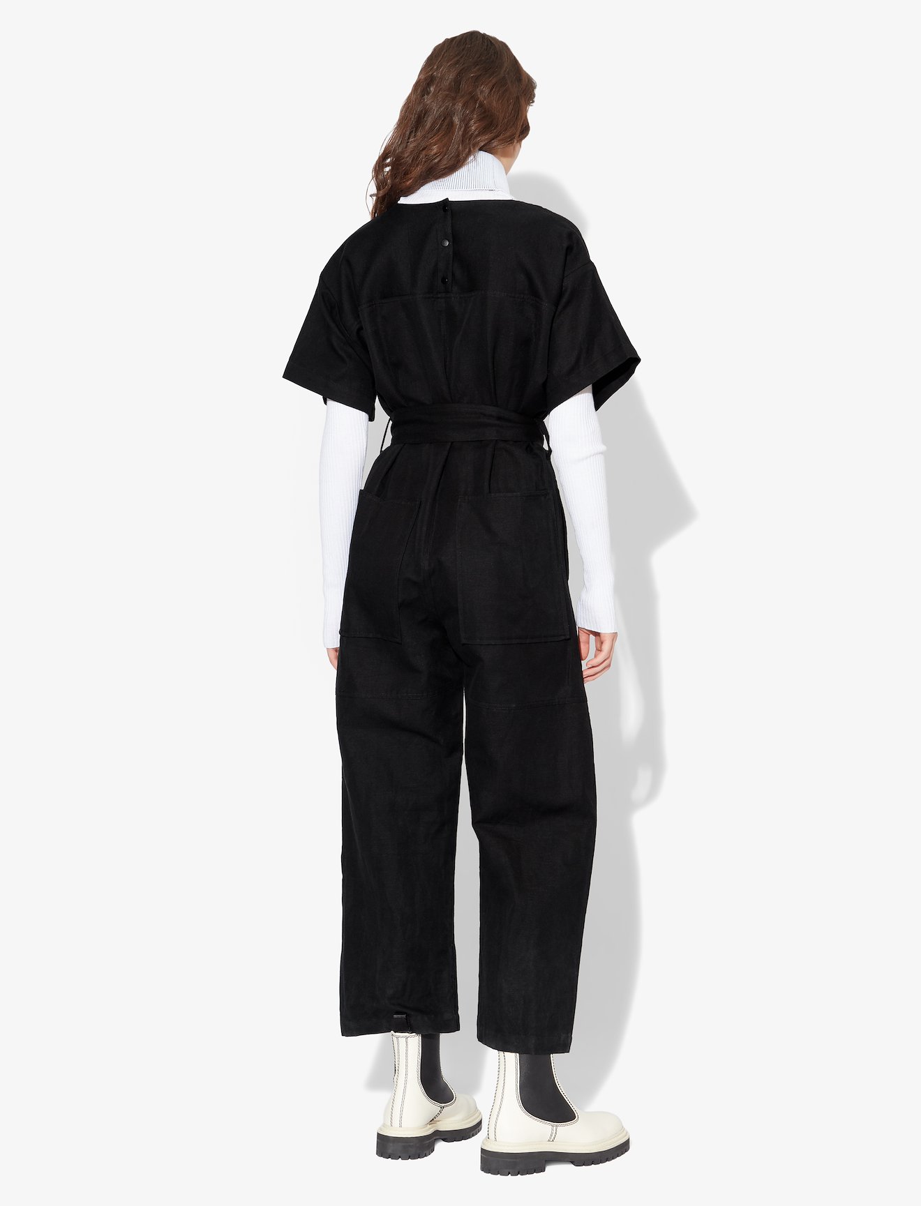 Washed Linen Belted Jumpsuit #2