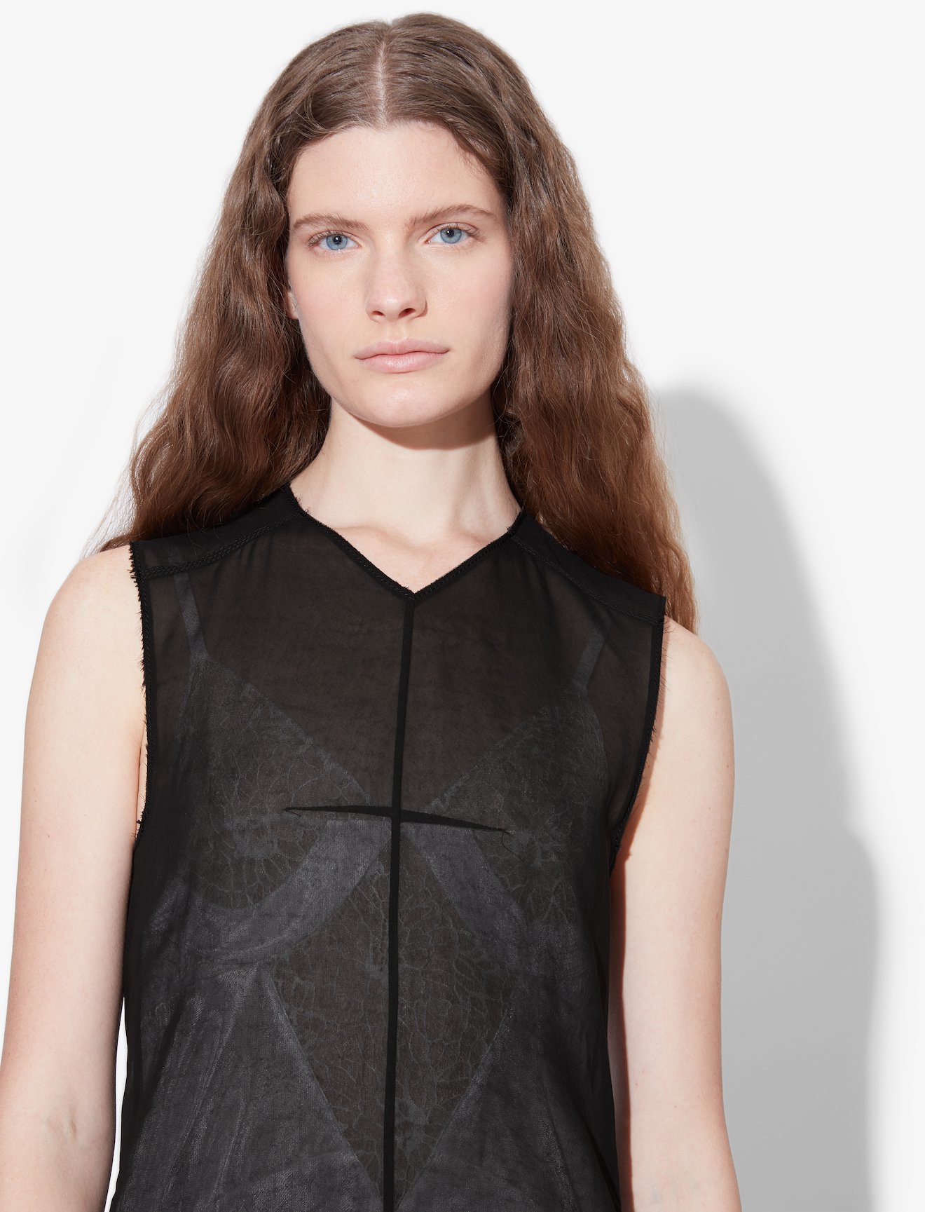 Washed Satin Sleeveless Dress #3