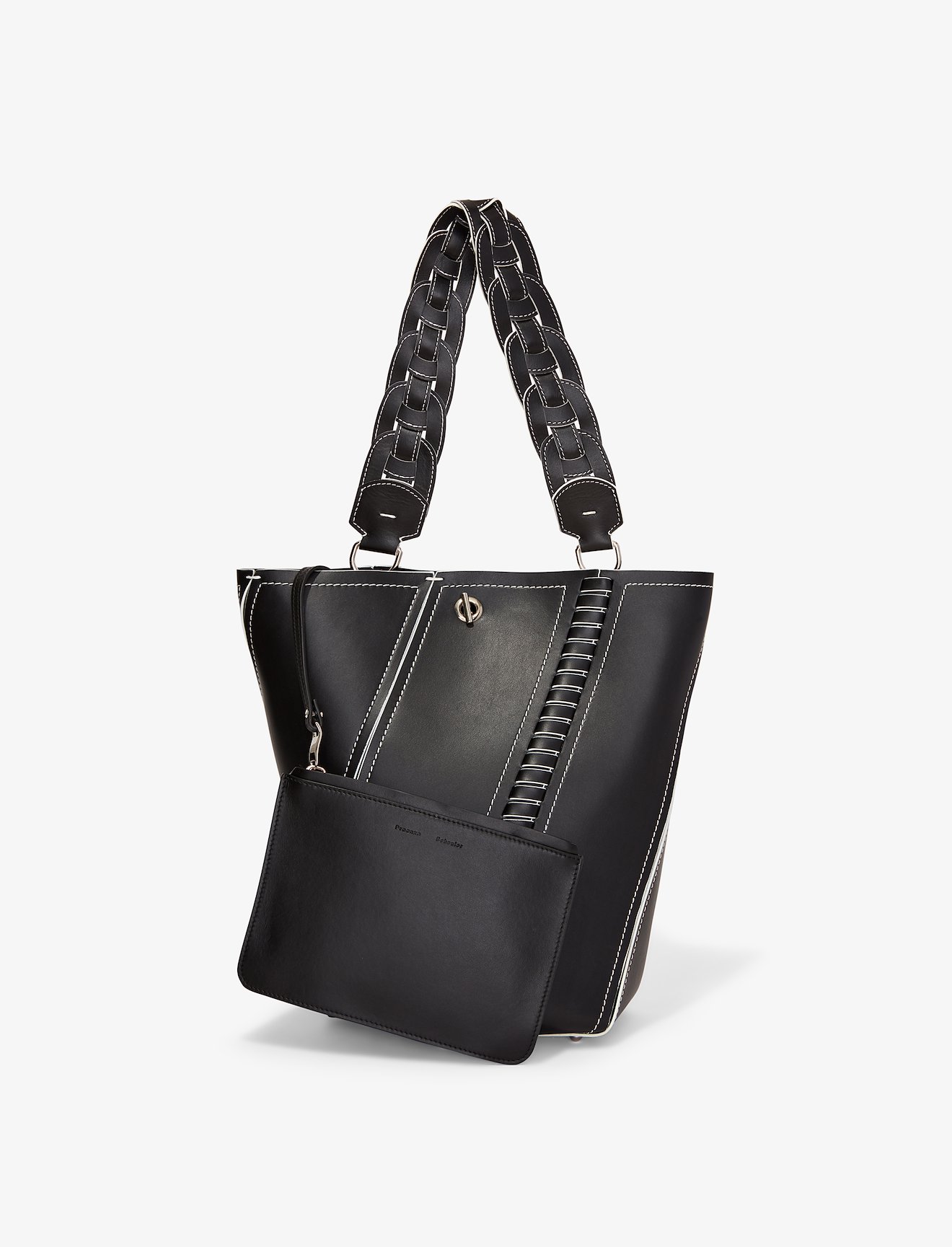 Whipstitch Medium Hex Bucket Bag #1