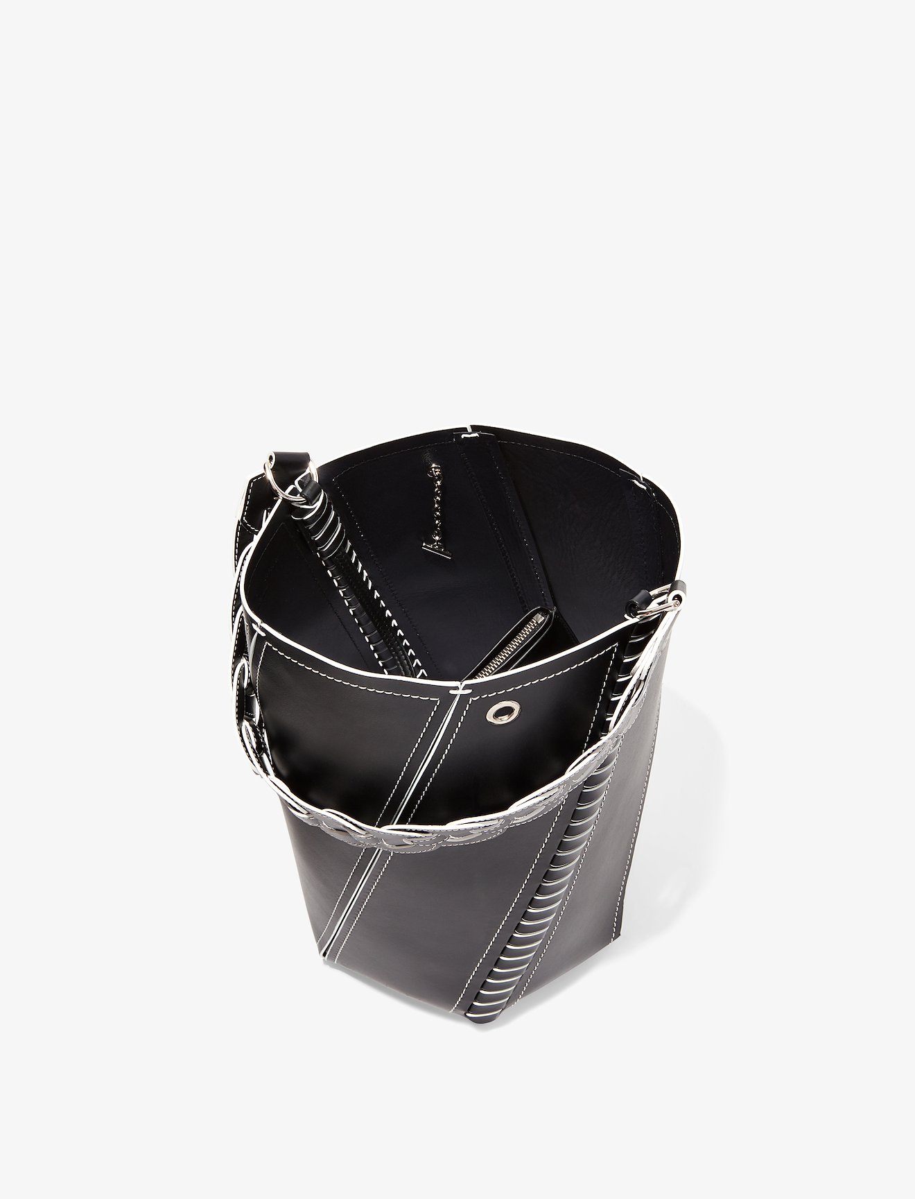 Whipstitch Medium Hex Bucket Bag #4