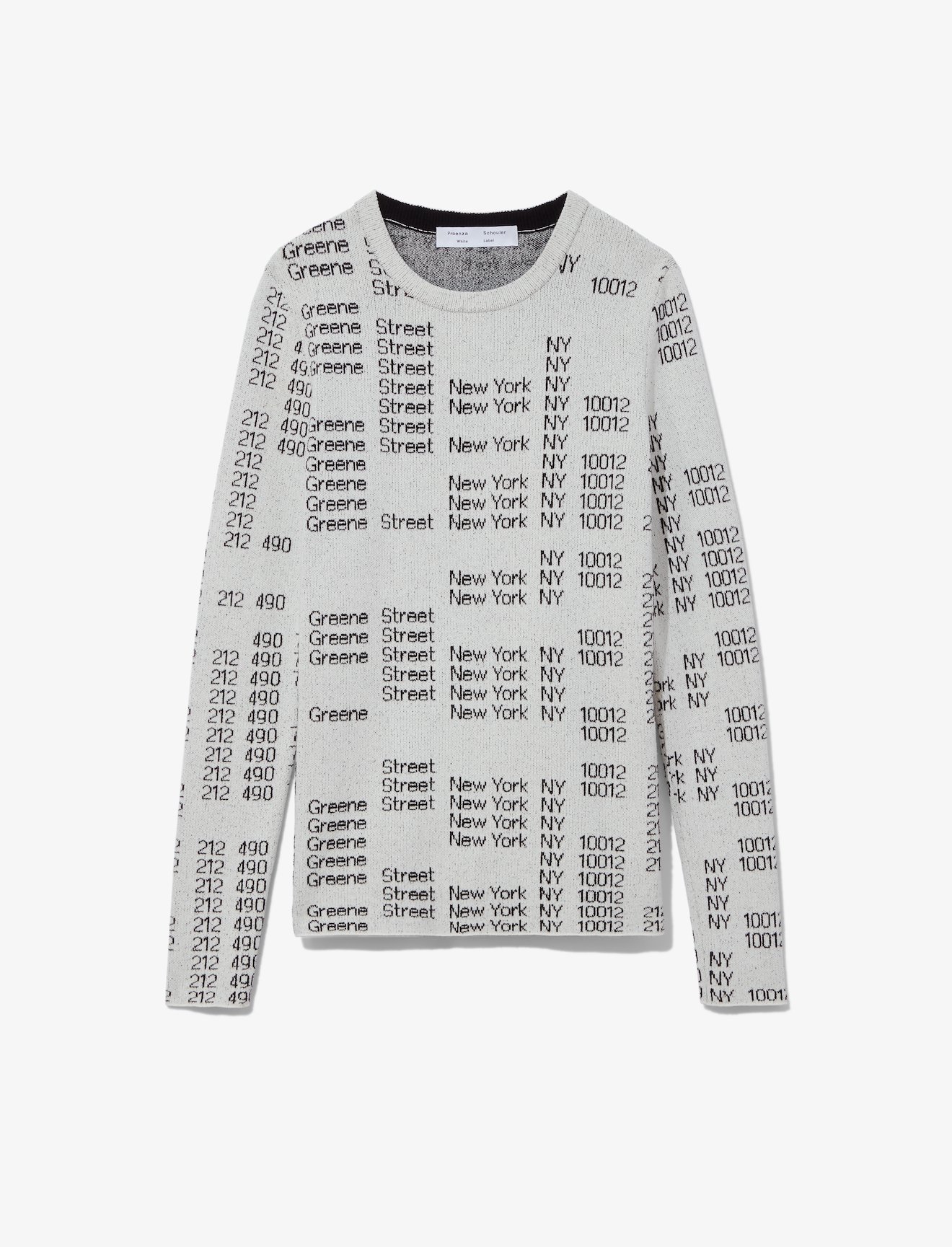 Address Logo Jacquard Crewneck Knit Pullover #4