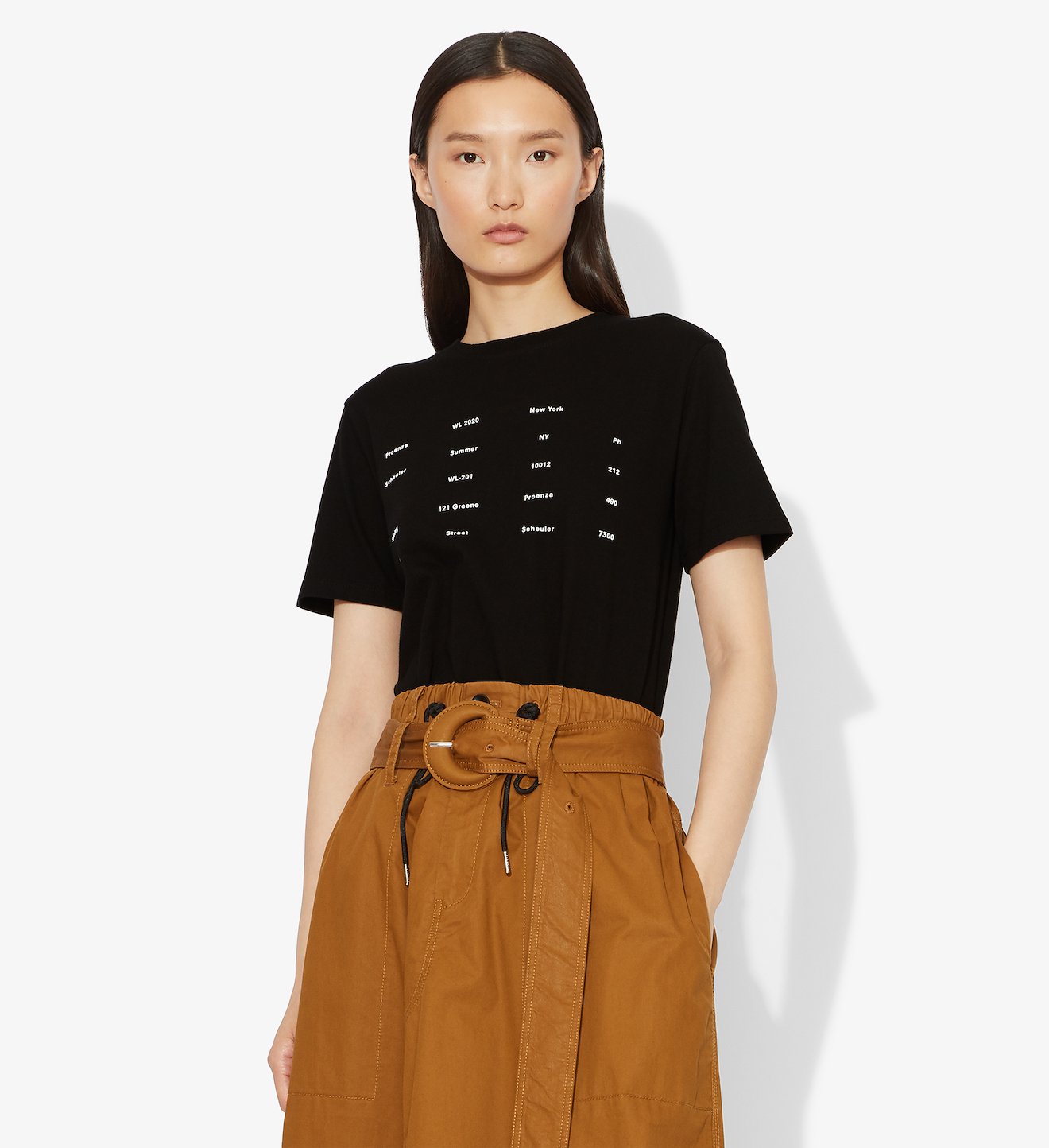 Address Logo Print Baby Tee T-Shirt