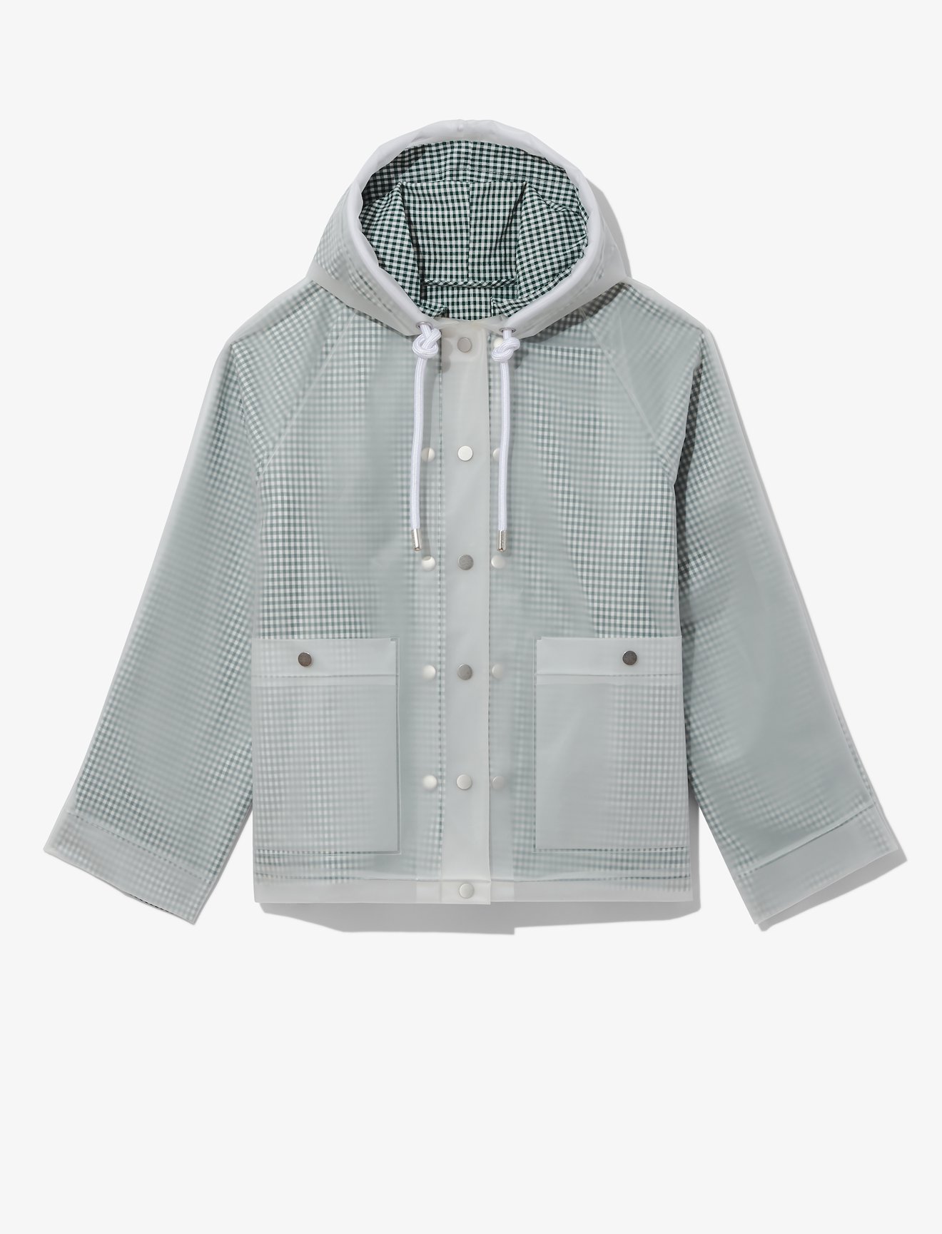 Address Logo Print Short Lined Raincoat #4