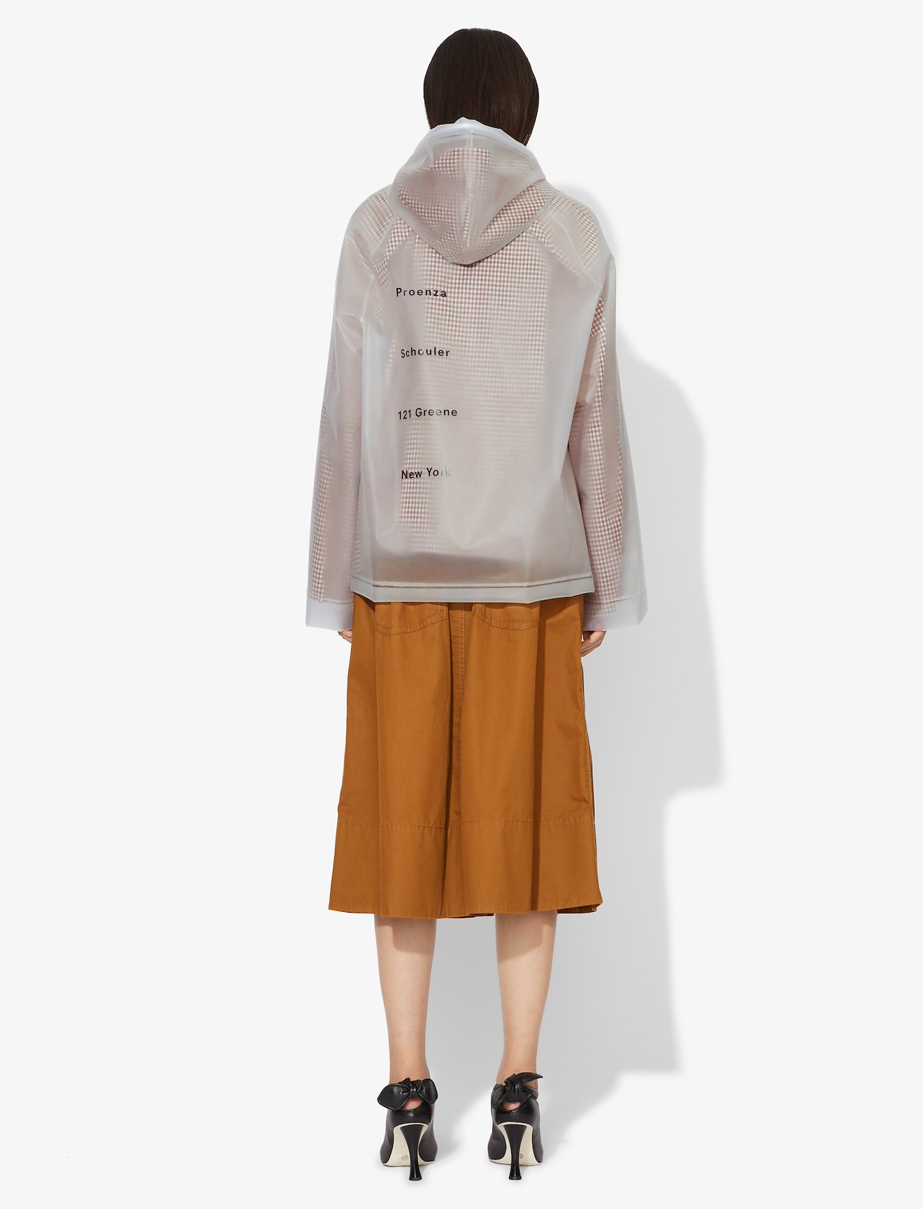 Address Logo Print Short Lined Raincoat #2