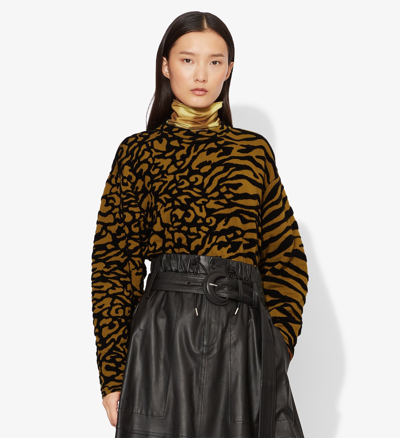 Animal Jacquard Knit Pullover