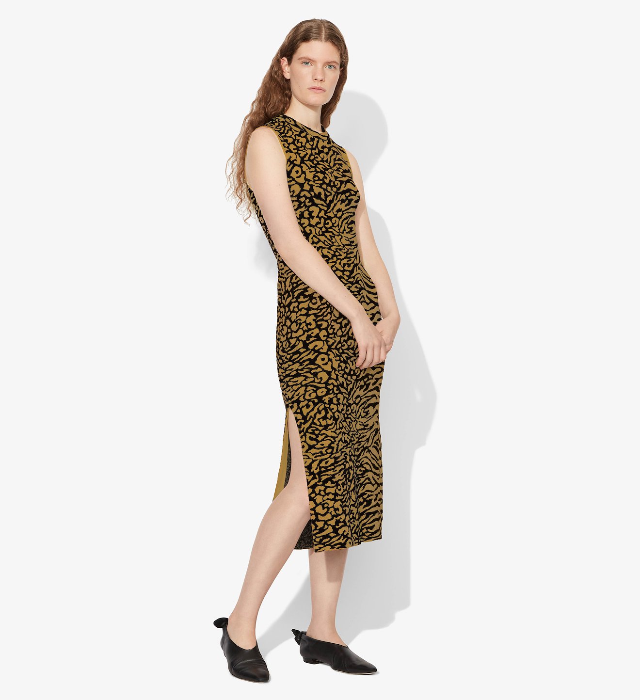 Animal Jacquard Sleeveless Dress