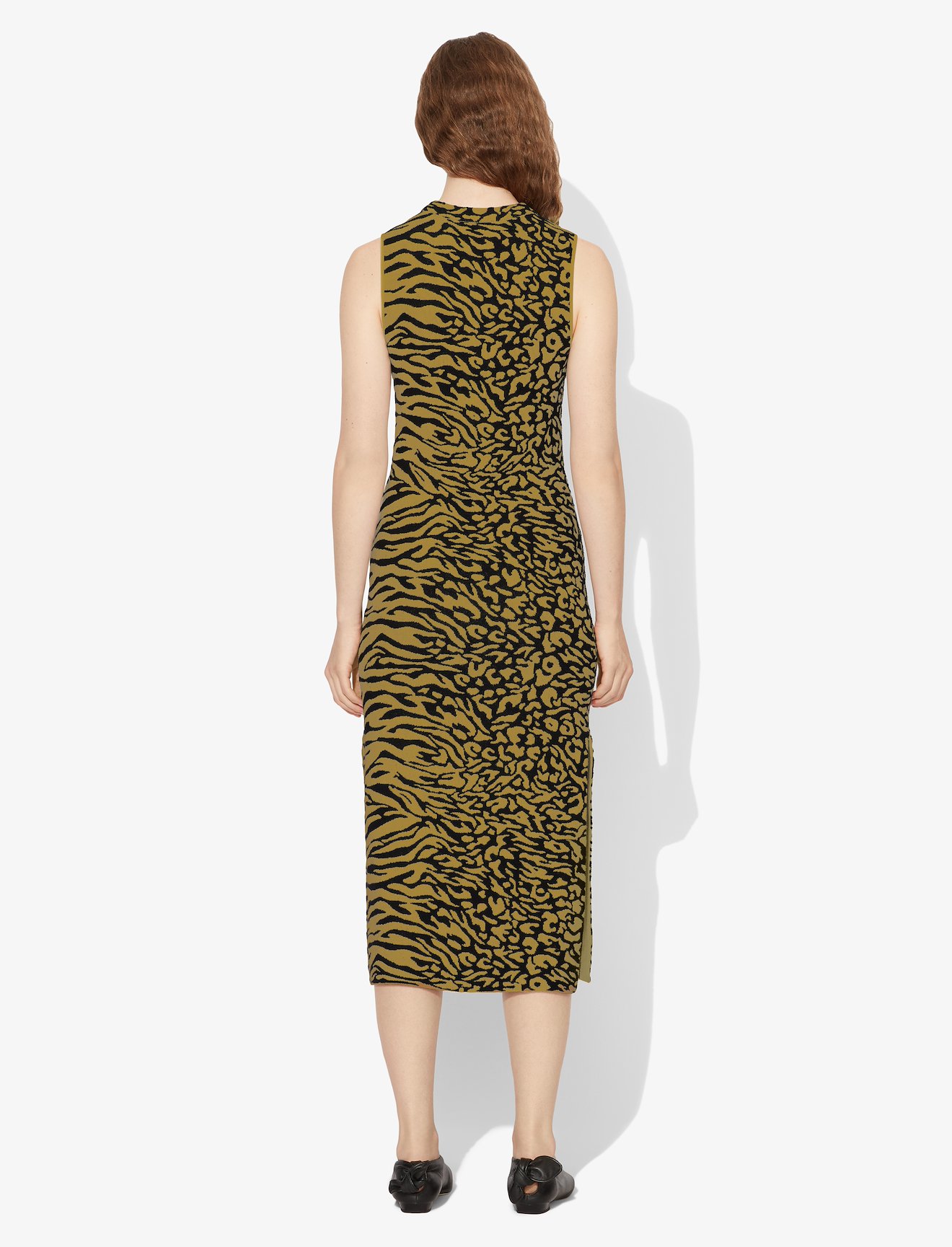 Animal Jacquard Sleeveless Dress #2
