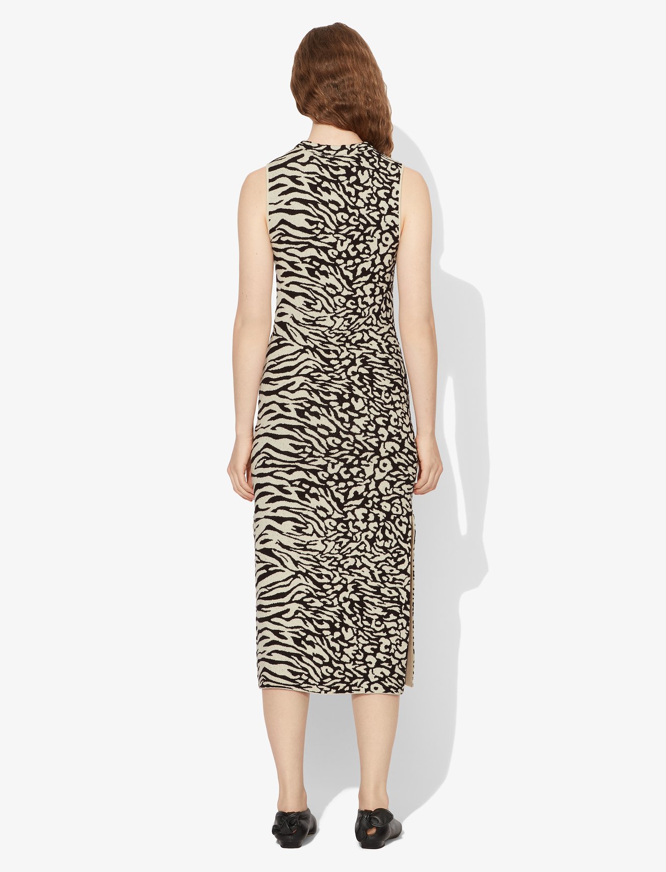 Animal Jacquard Sleeveless Dress #1