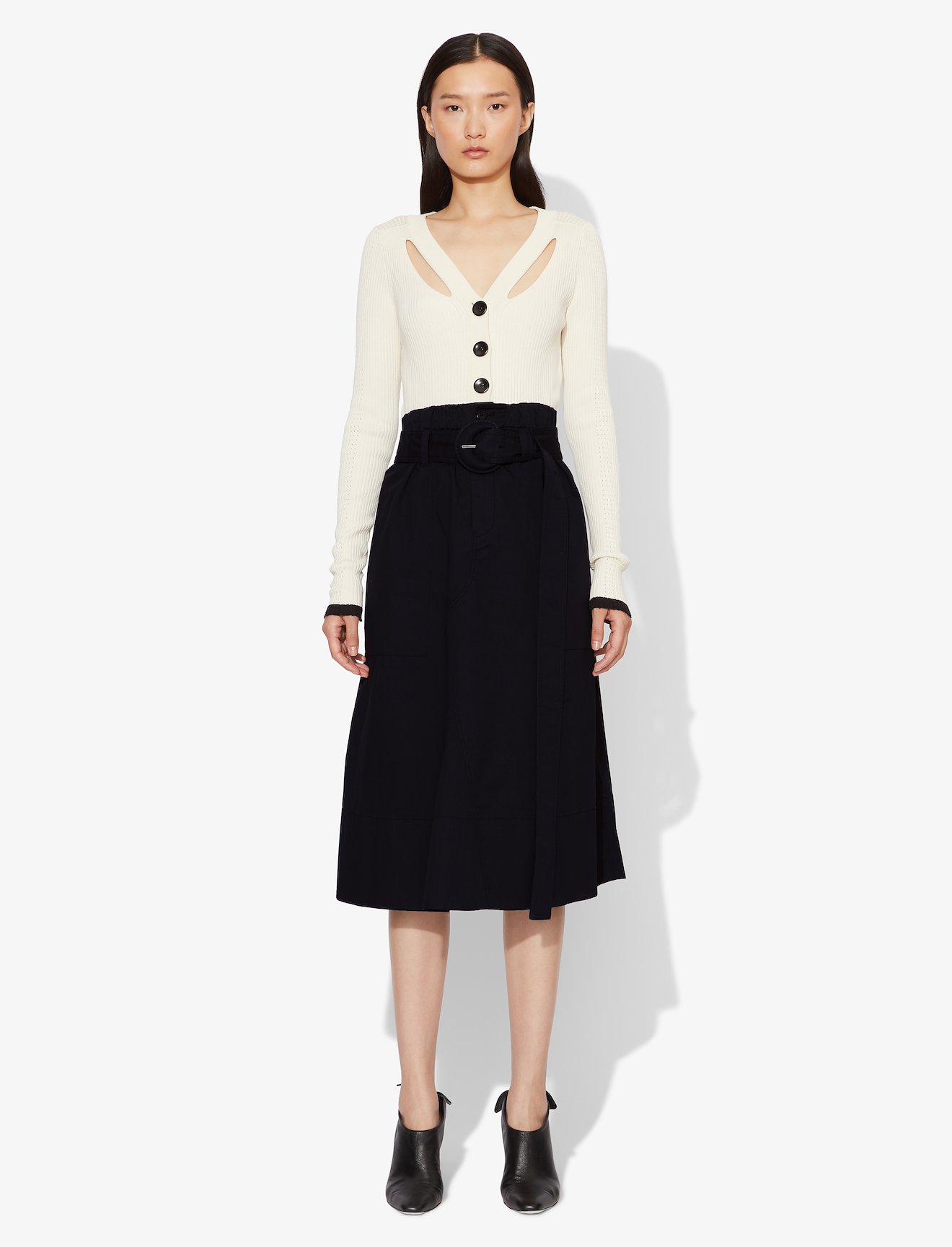 Belted Cotton Skirt #1