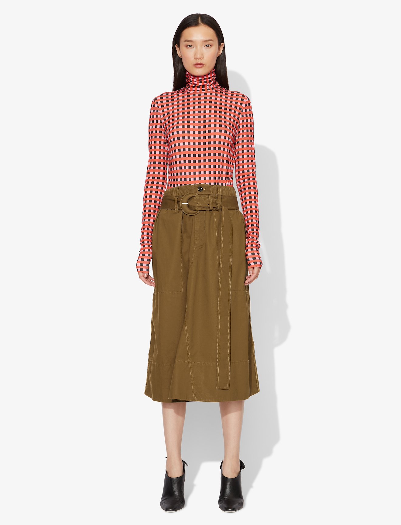 Belted Cotton Skirt #1